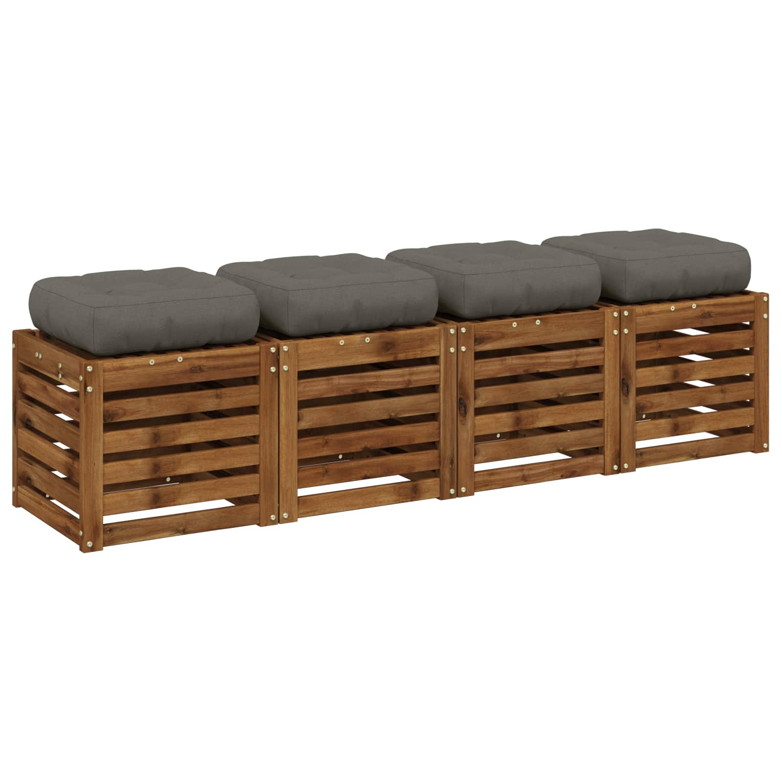 4 dalių sėdynės pagalvėlės VIANEN 4 pcs 100% poliesteris Pilka