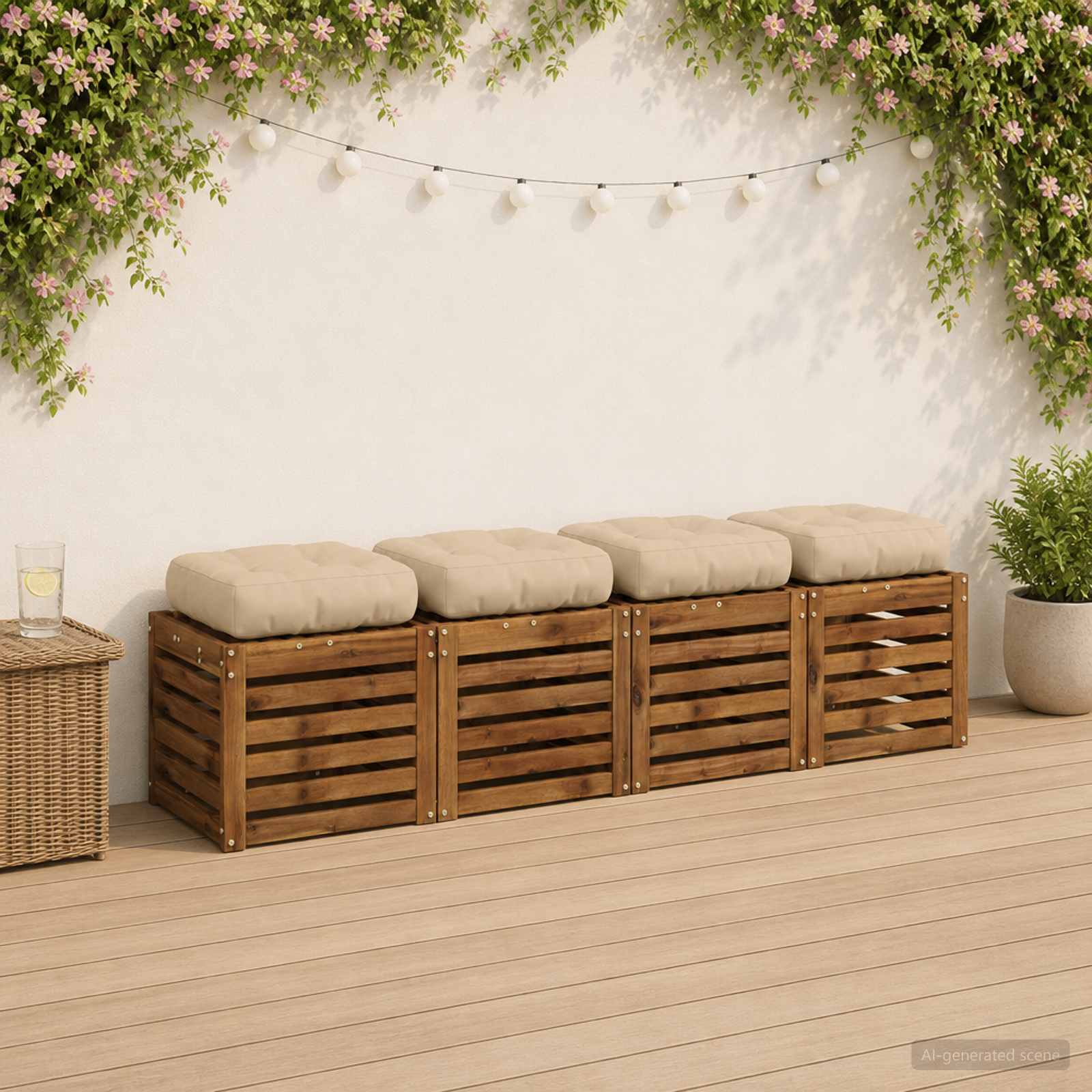 4 dalių sėdynės pagalvėlės VIANEN 4 pcs 100% poliesteris
