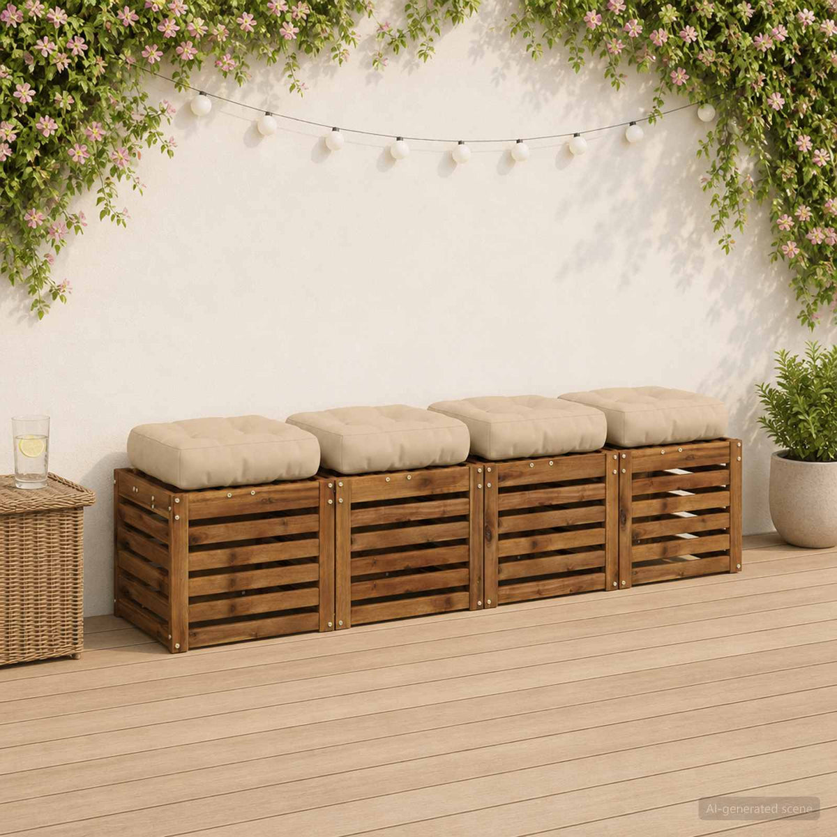 4 dalių sėdynės pagalvėlės VIANEN 4 pcs 100% poliesteris