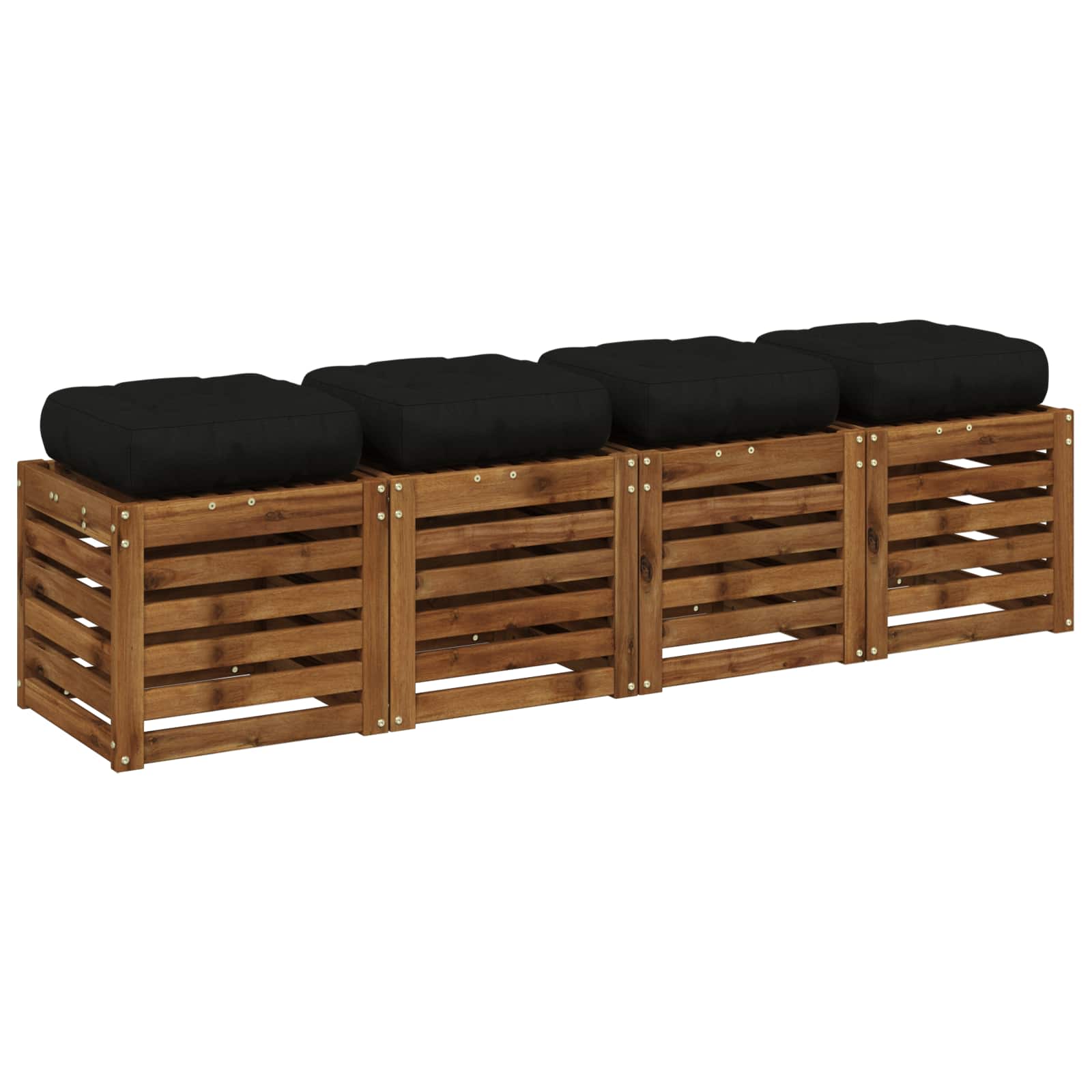 4 dalių sėdynės pagalvėlės VIANEN 4 pcs 100% poliesteris Juoda