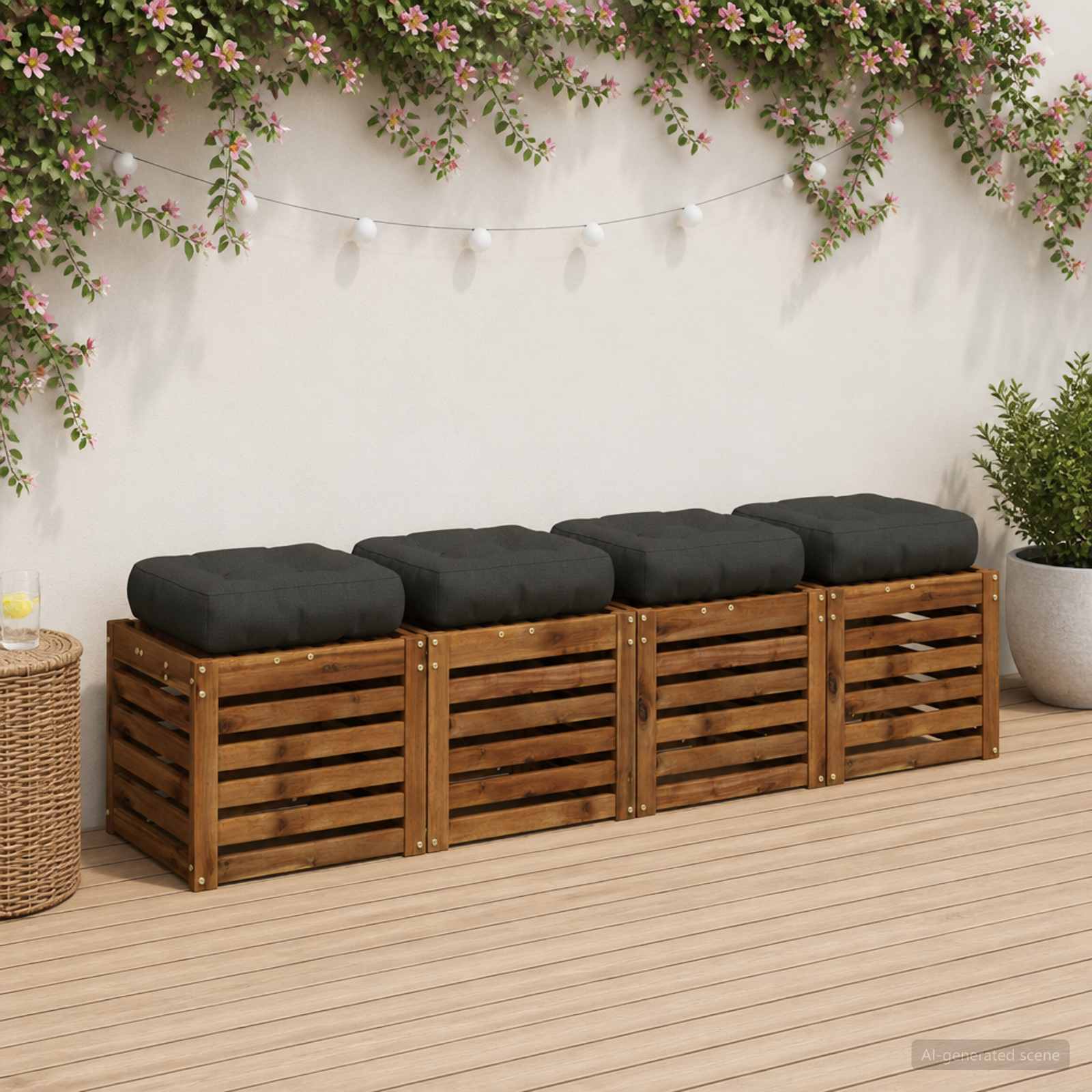 4 dalių sėdynės pagalvėlės VIANEN 4 pcs 100% poliesteris
