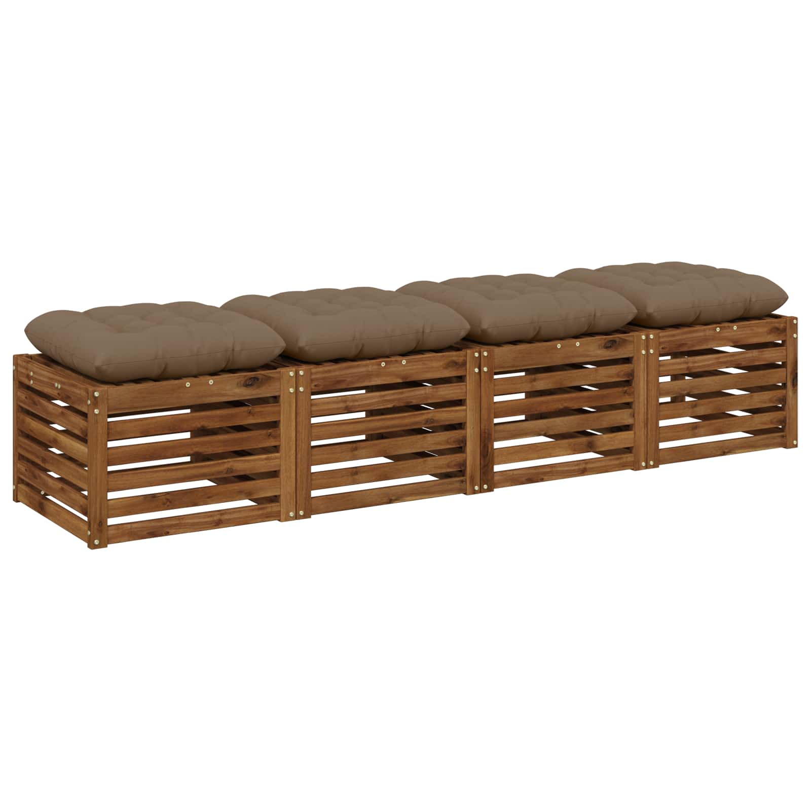 Sėdynių pagalvėlės VIANEN 4 vnt. 100% poliesteris Taupe
