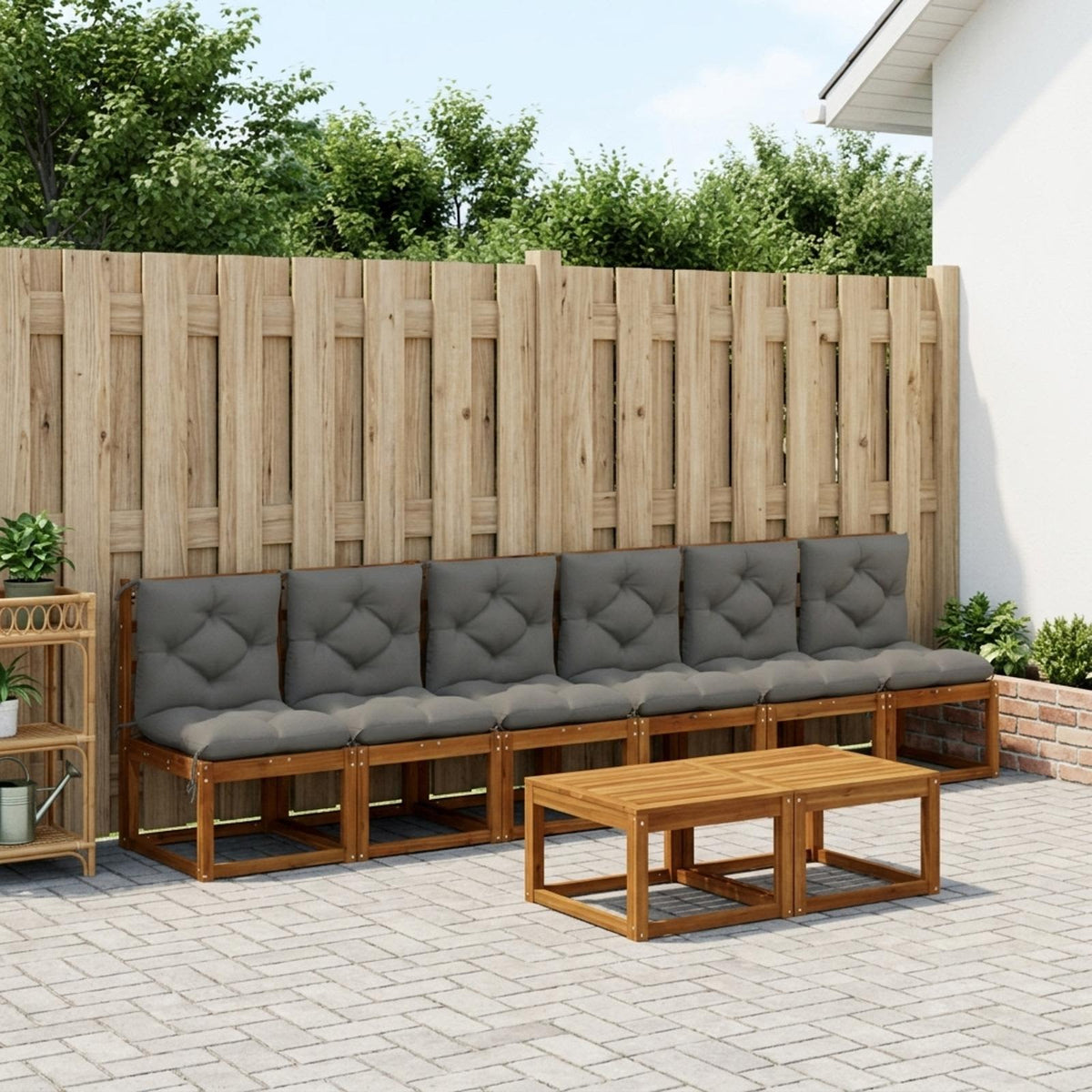 6 dalių paletės pagalvėlės VIANEN 6 vnt. 100% poliesteris Pilka