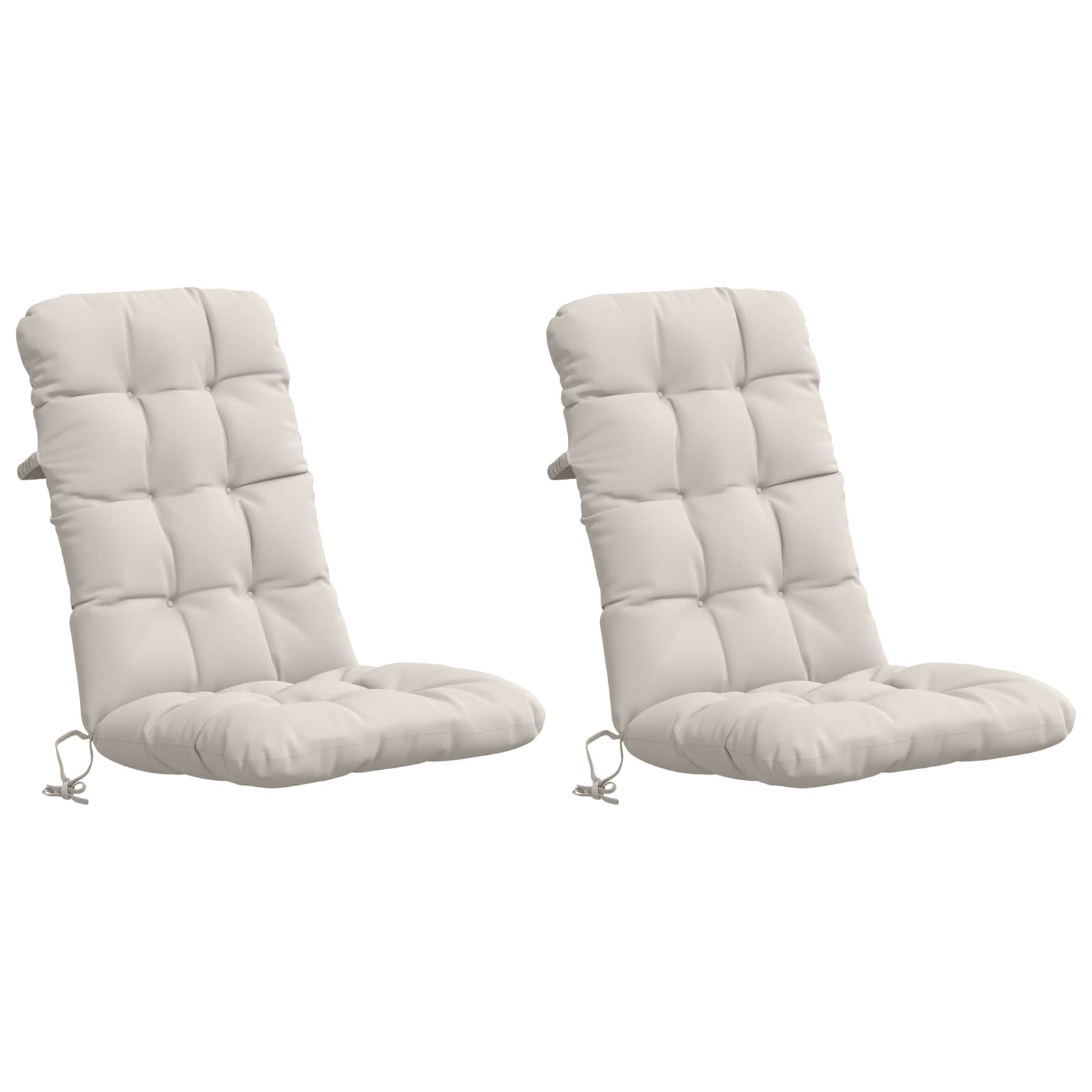 2 dalių aukštų atlošų kėdžių pagalvės VIANEN 2 pcs Balta