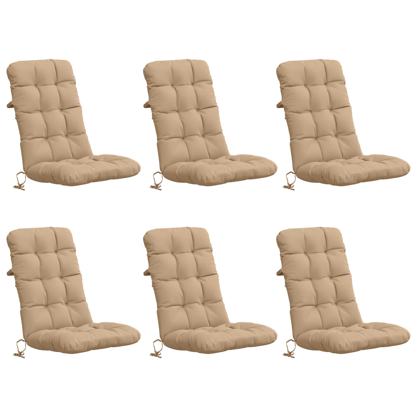 6 dalių aukštų atlošų kėdžių pagalvės VIANEN 6 pcs Smėlio