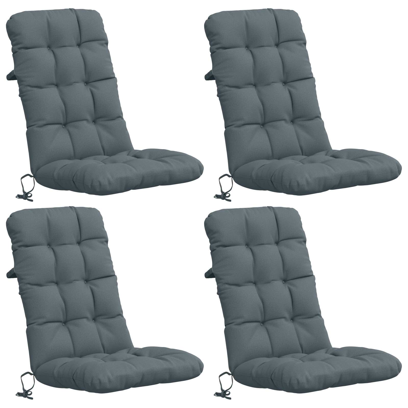 4 dalių aukštų atlošų kėdžių pagalvės VIANEN 4 pcs Mėlyna