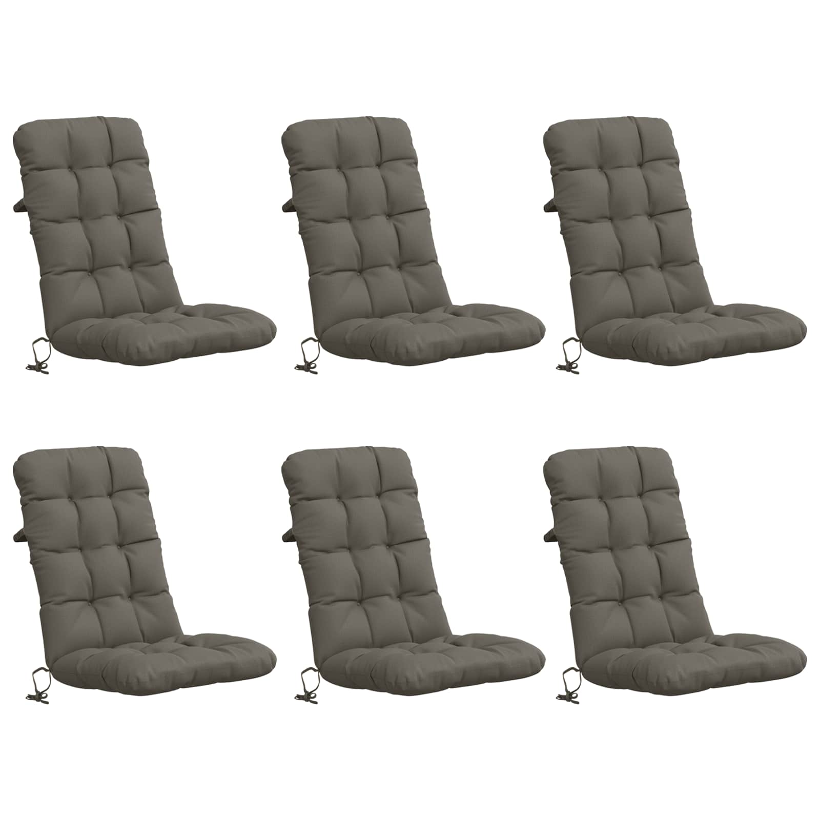 6 dalių aukštų atlošų kėdžių pagalvės VIANEN 6 pcs Pilka