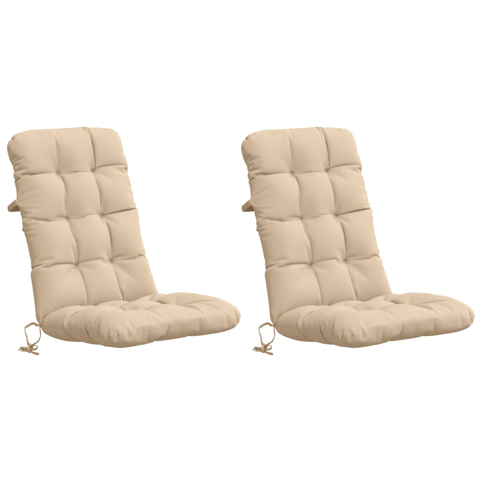 2 dalių aukštų atlošų kėdžių pagalvės VIANEN 2 pcs Kreminė