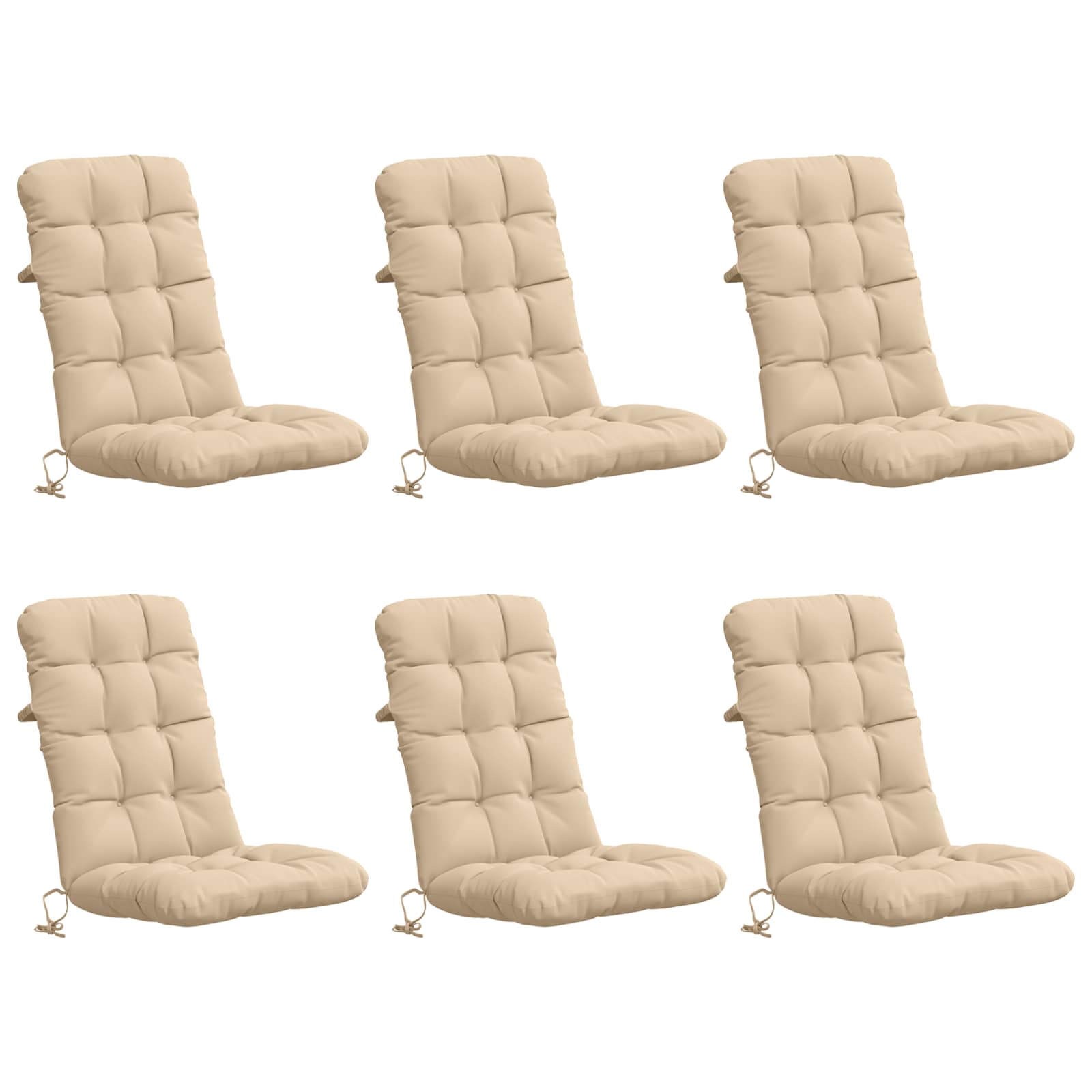6 dalių aukštų atlošų kėdžių pagalvės VIANEN 6 pcs Kreminė