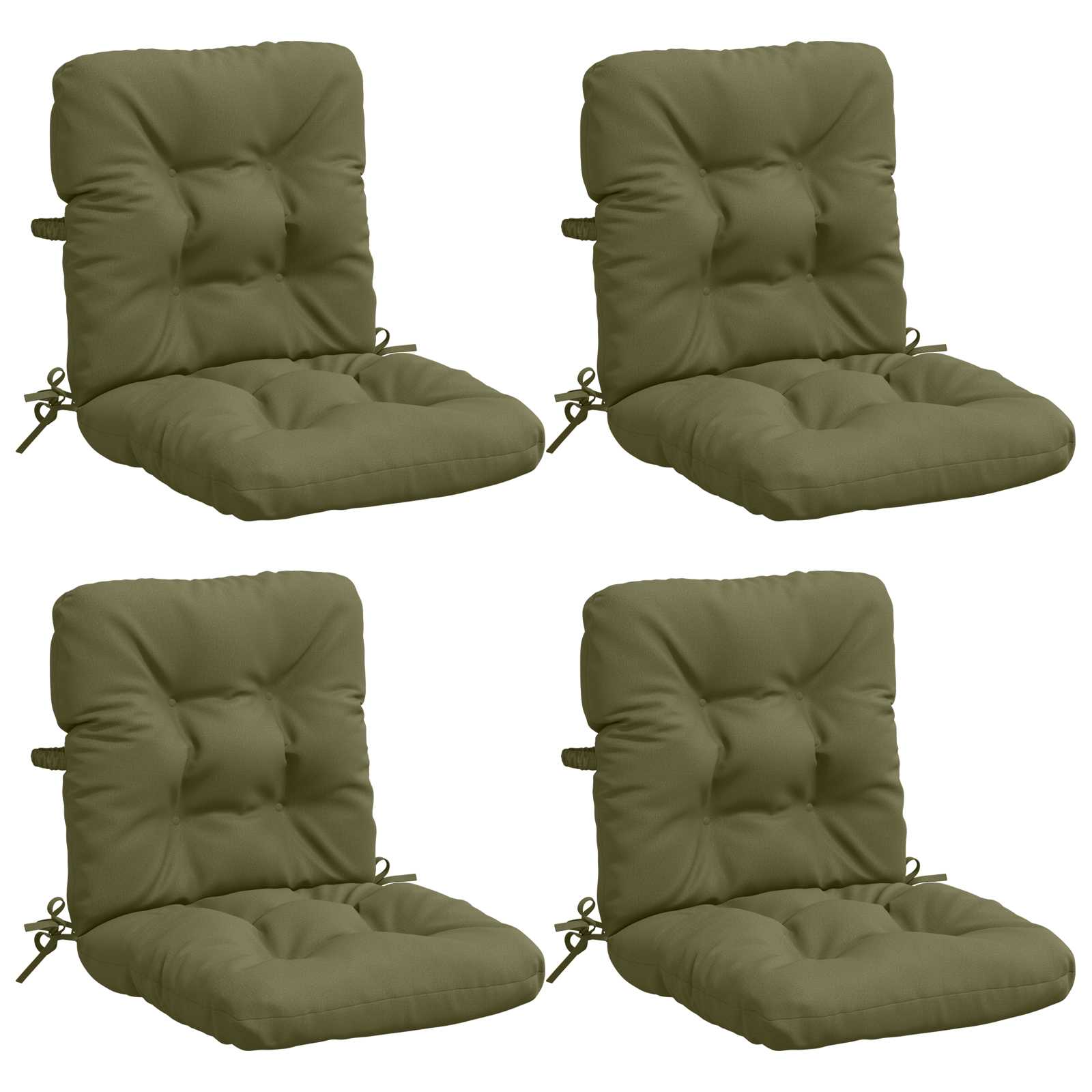 4 dalių aukštų atlošų kėdžių pagalvės VIANEN 4 pcs