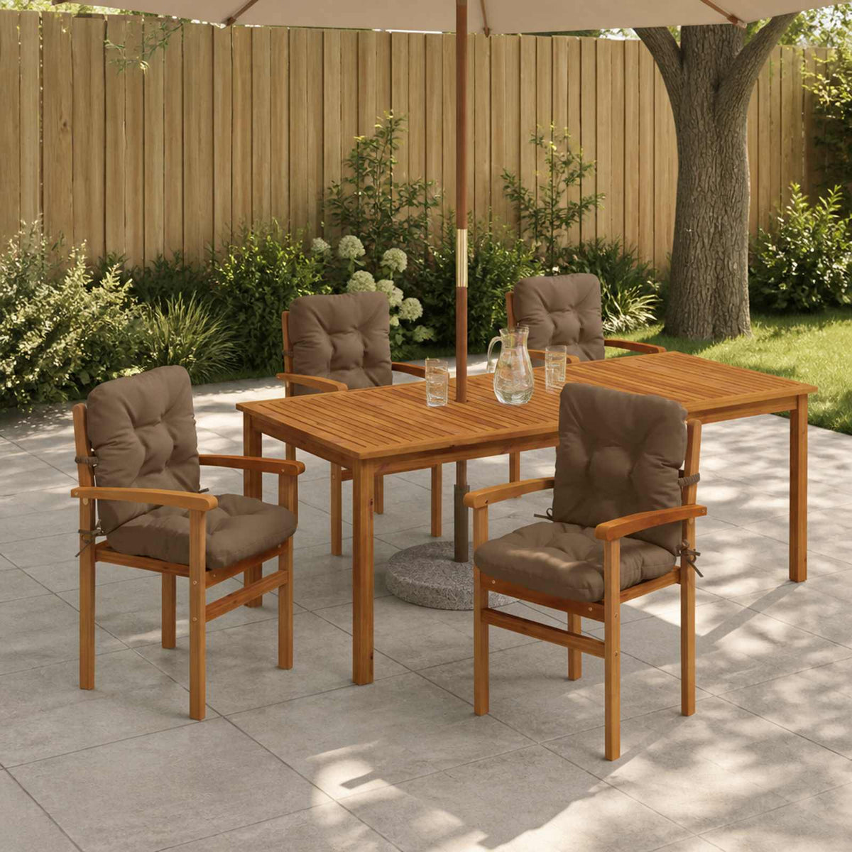 6 dalių aukštų atlošų kėdžių pagalvės VIANEN 6 pcs Taupe