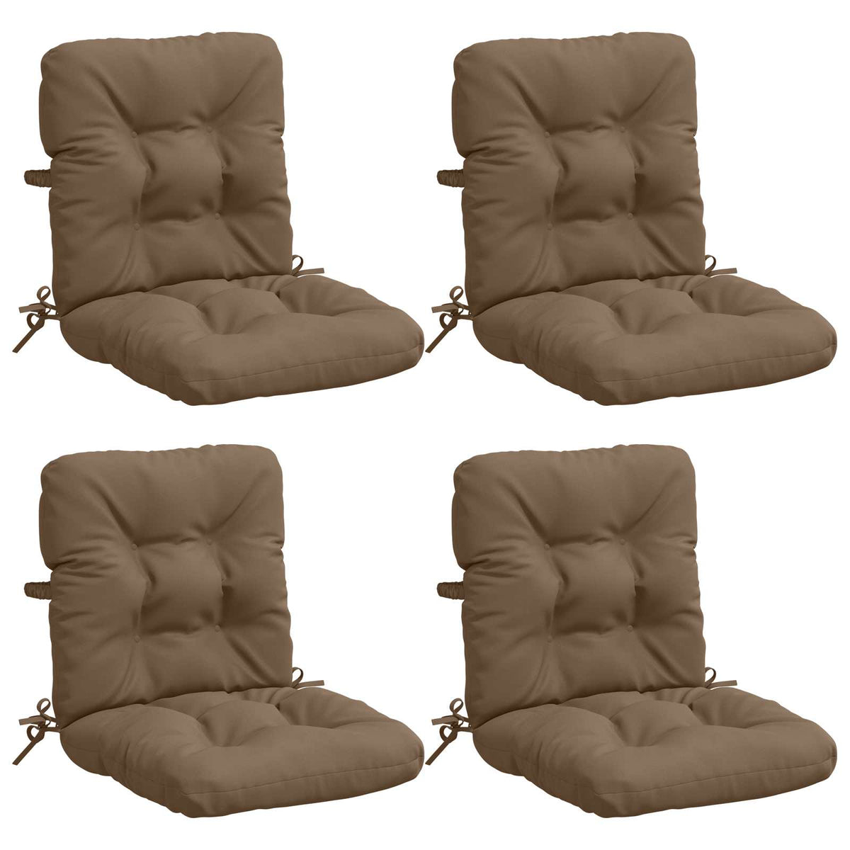 4 dalių aukštų atlošų kėdžių pagalvės VIANEN 4 pcs Taupe
