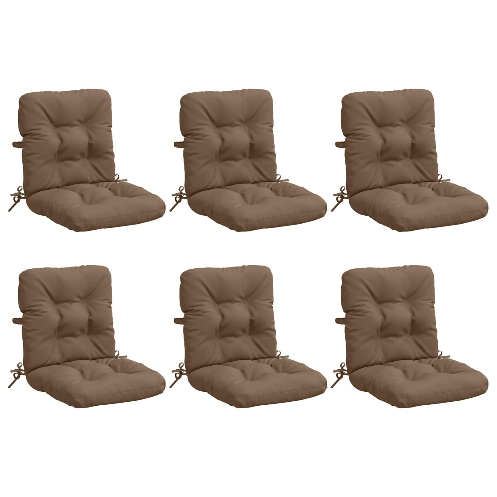 6 dalių aukštų atlošų kėdžių pagalvės VIANEN 6 pcs Taupe
