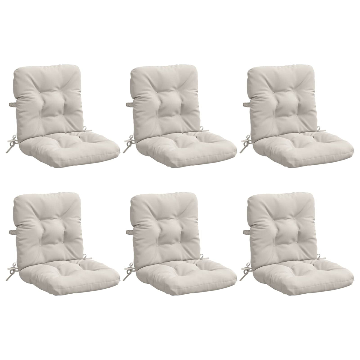 6 dalių aukštų atlošų kėdžių pagalvės VIANEN 6 pcs Balta