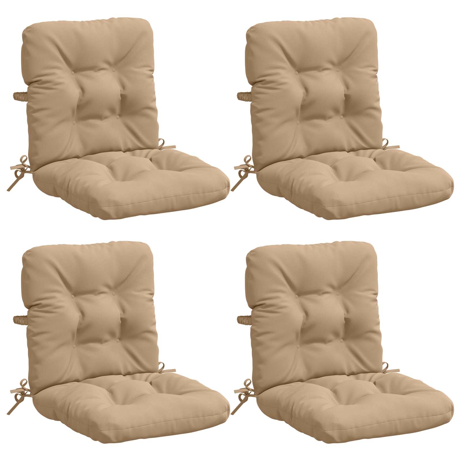 4 dalių aukštų atlošų kėdžių pagalvės VIANEN 4 pcs Smėlio