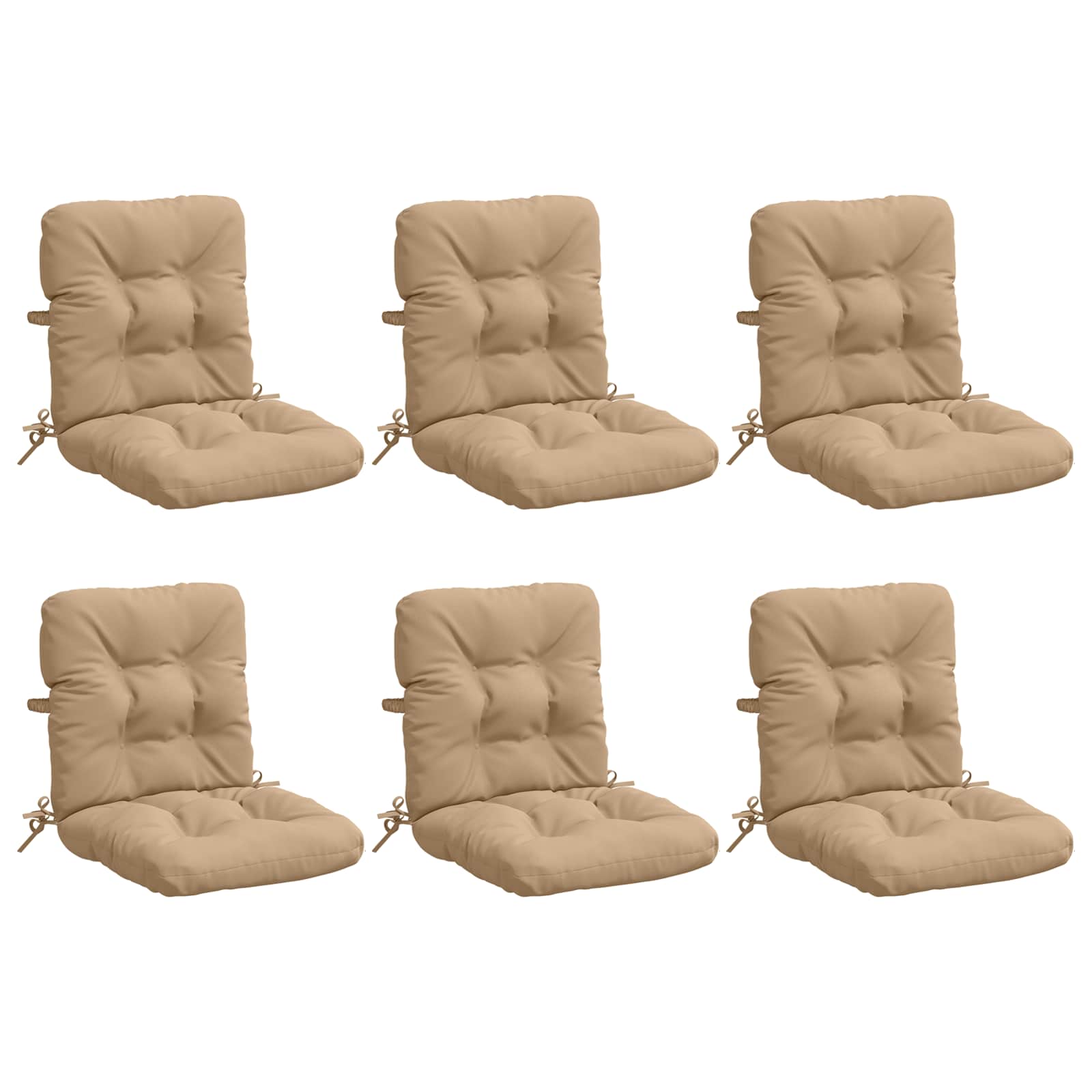 6 dalių aukštų atlošų kėdžių pagalvės VIANEN 6 pcs Smėlio