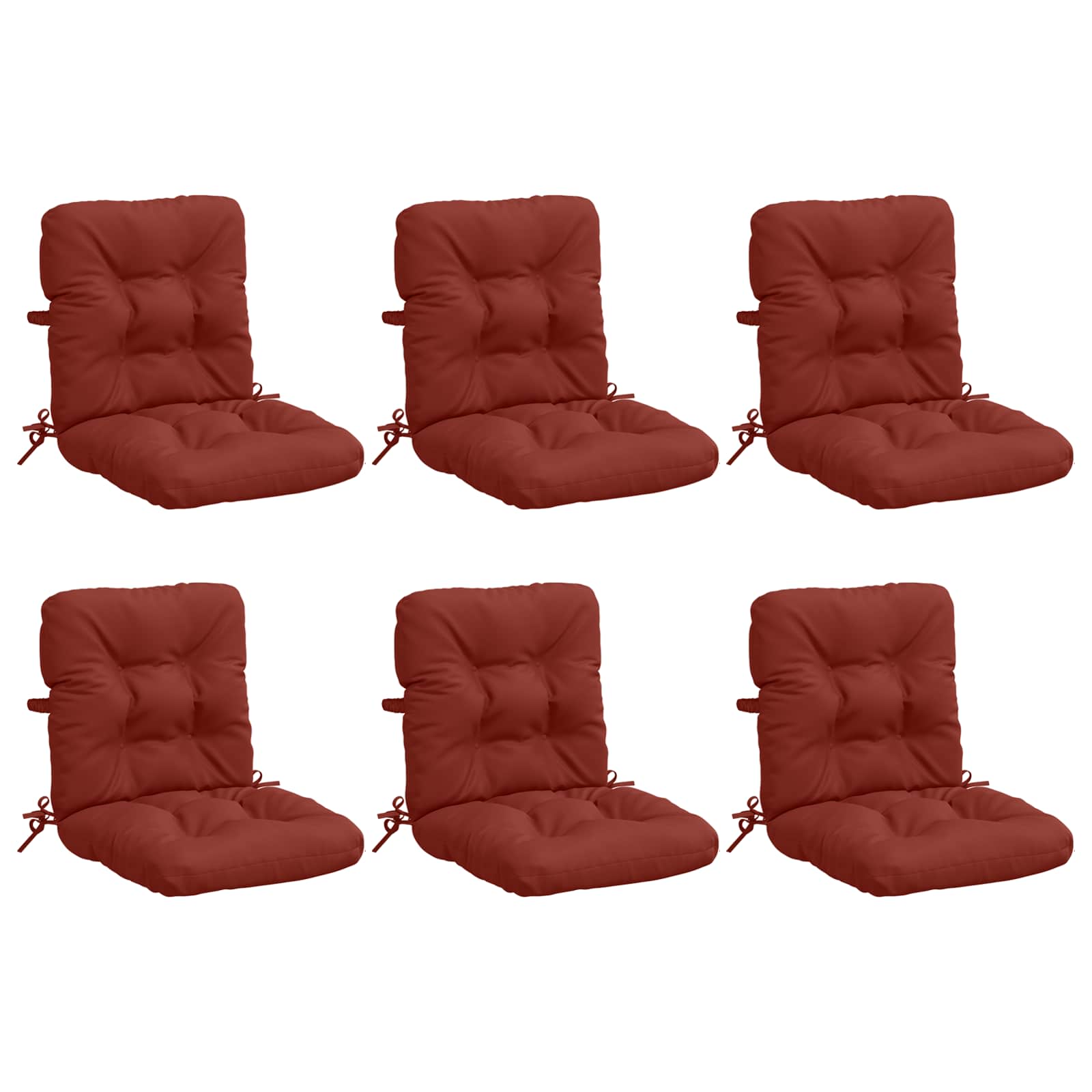 6 dalių aukštų atlošų kėdžių pagalvės VIANEN 6 pcs Raudona
