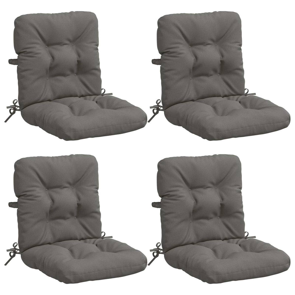 4 dalių aukštų atlošų kėdžių pagalvės VIANEN 4 pcs Pilka