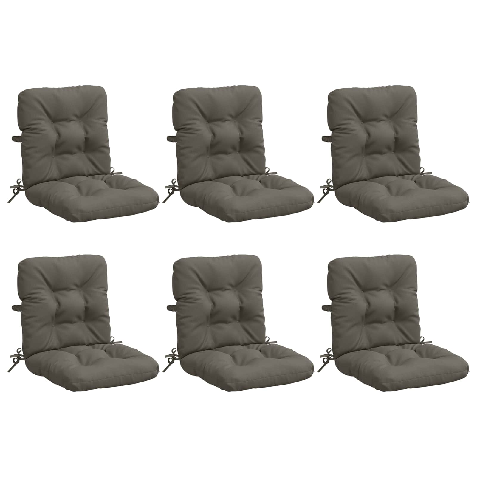 6 dalių aukštų atlošų kėdžių pagalvės VIANEN 6 pcs Pilka