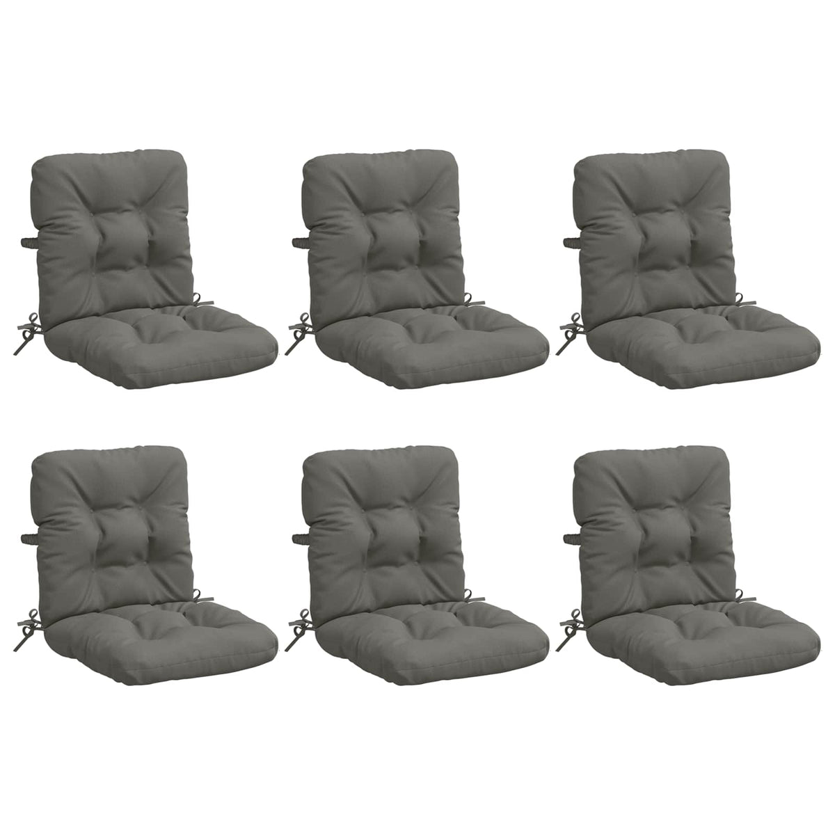 6 dalių aukštų atlošų kėdžių pagalvės VIANEN 6 pcs Pilka