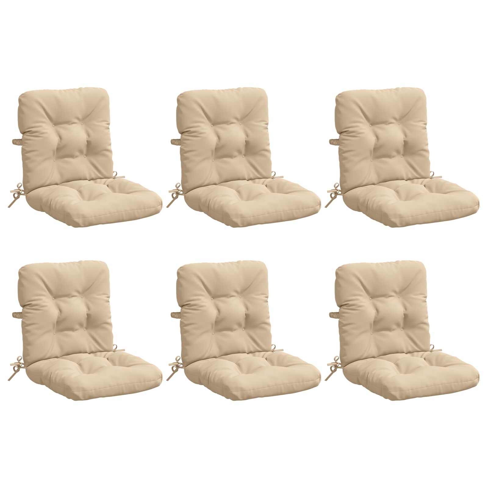 6 dalių aukštų atlošų kėdžių pagalvės VIANEN 6 pcs Kreminė