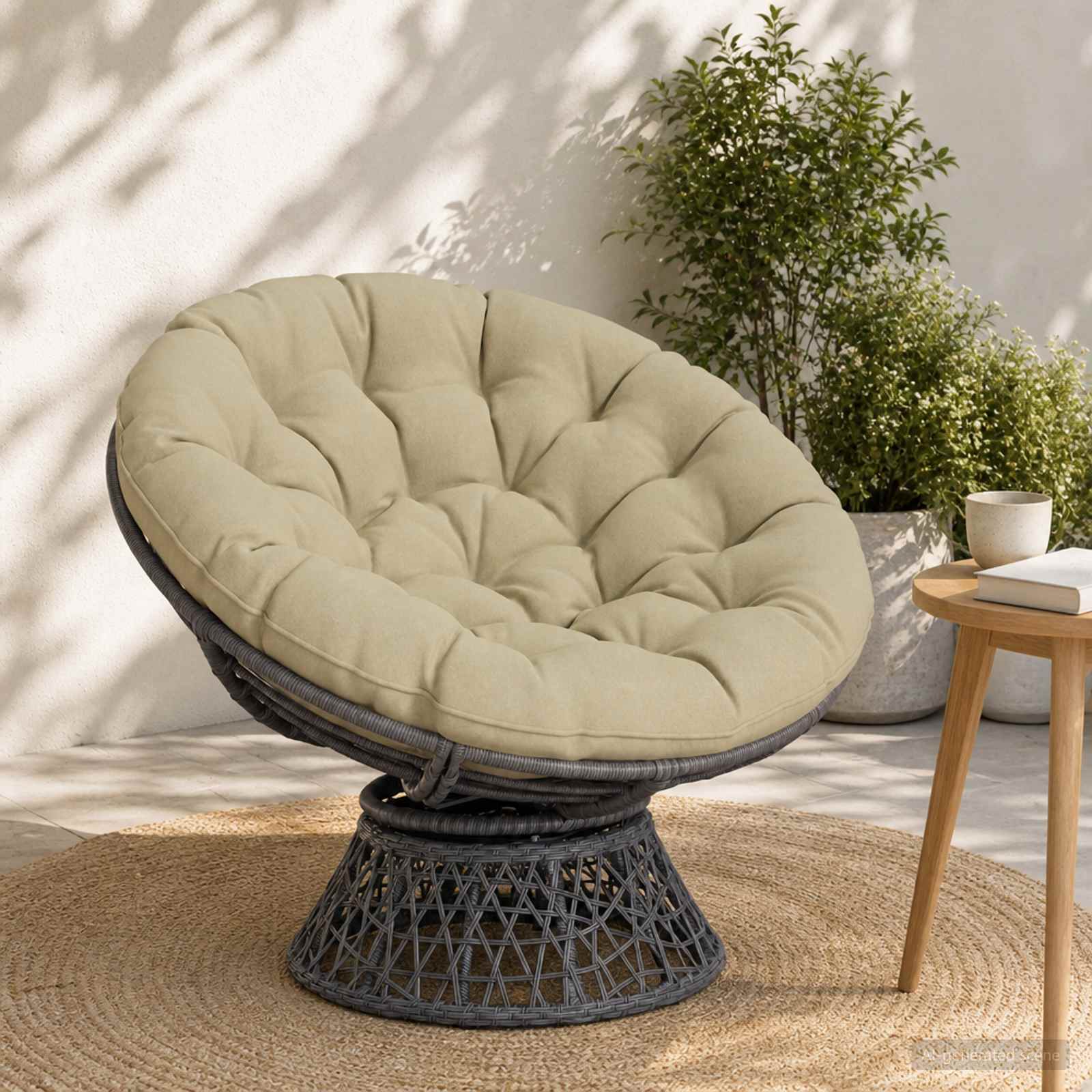 Papasan tipo pagalvė VIANEN 100% poliesteris Šviesiai žalia