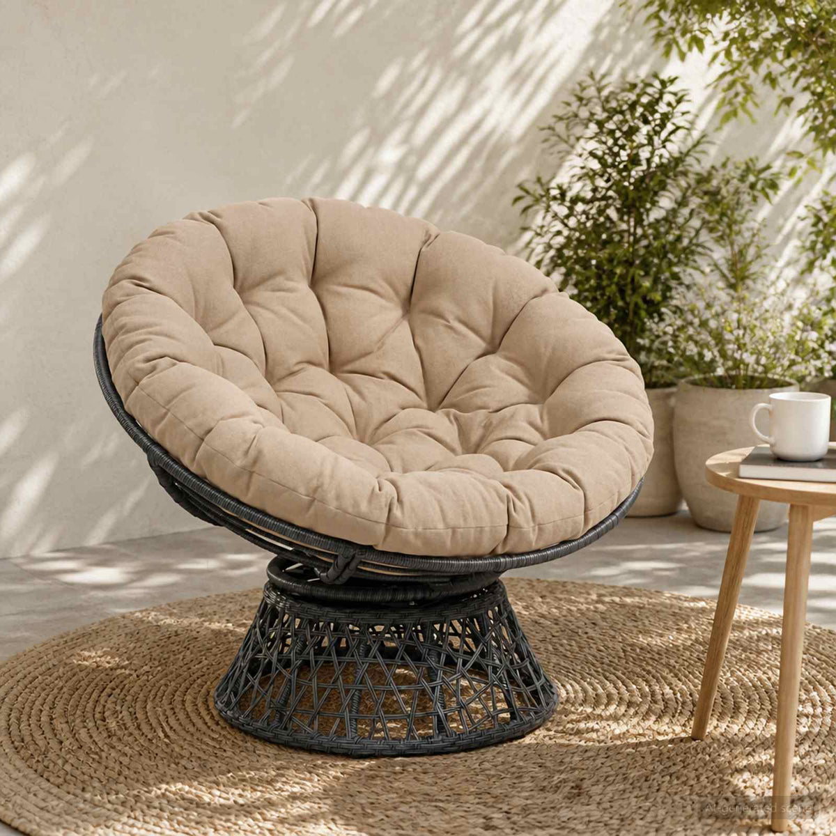 Papasan tipo pagalvė VIANEN 100% poliesteris Smėlio