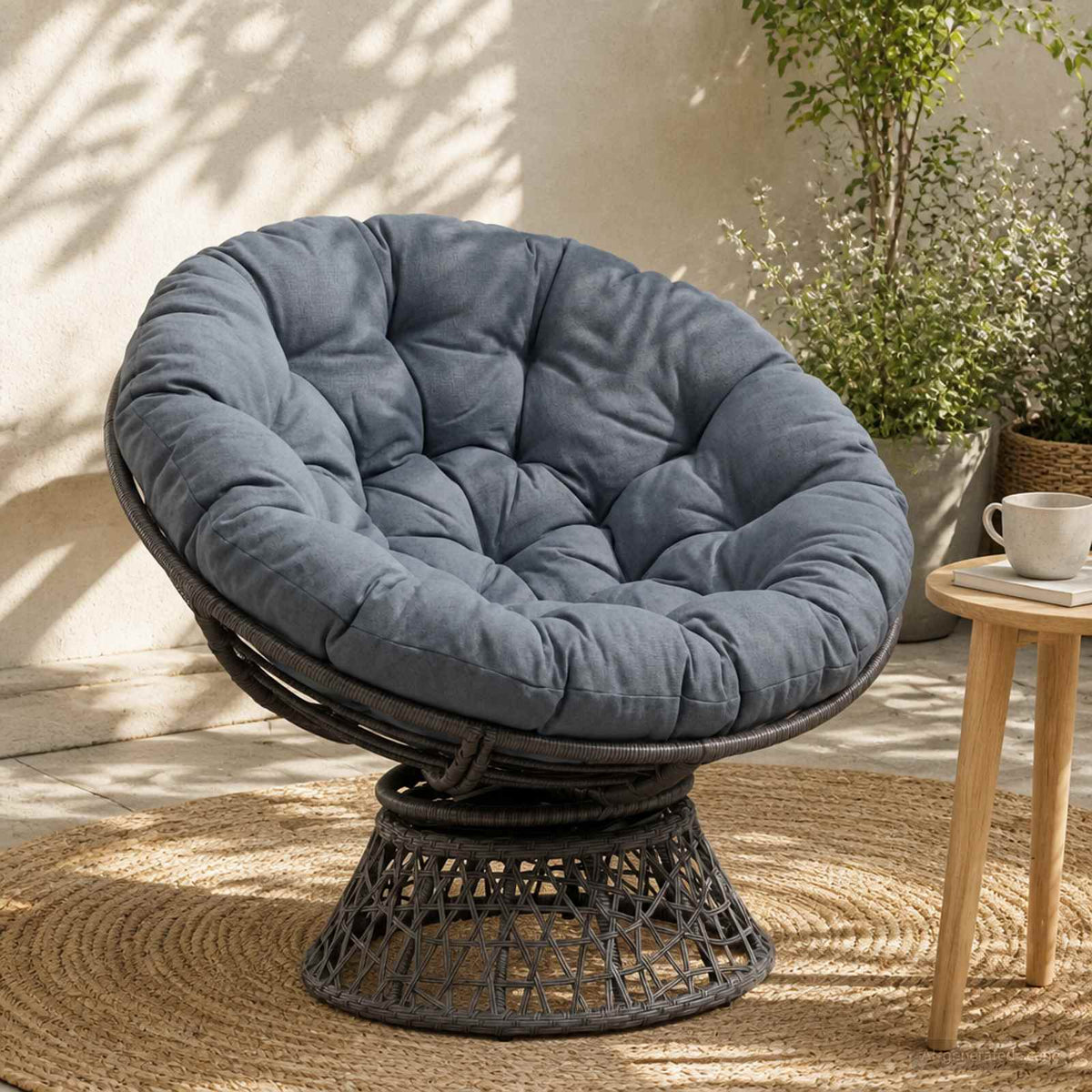 Papasan tipo pagalvė VIANEN 100% poliesteris Mėlyna