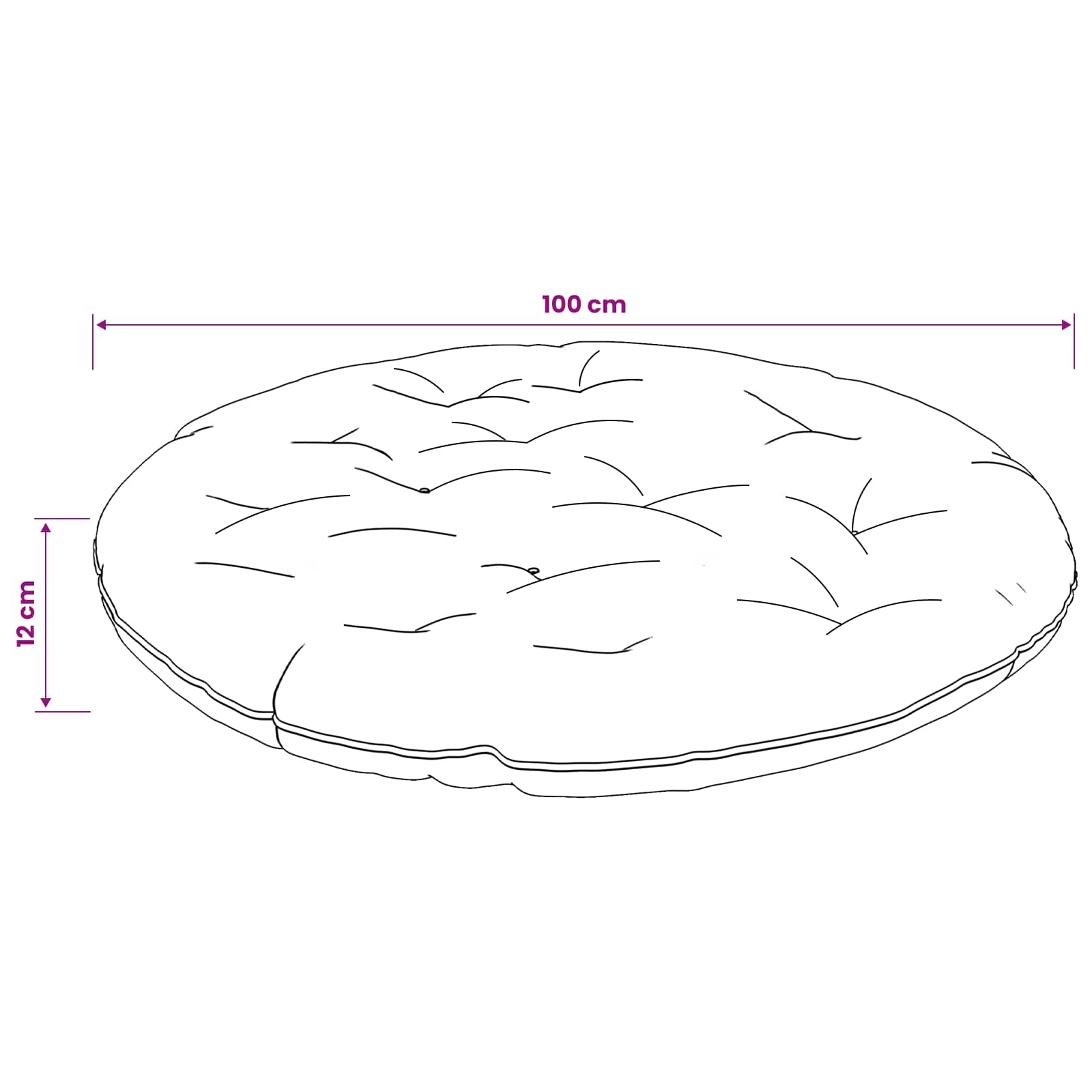 Papasan tipo pagalvė VIANEN 100% poliesteris Taupe