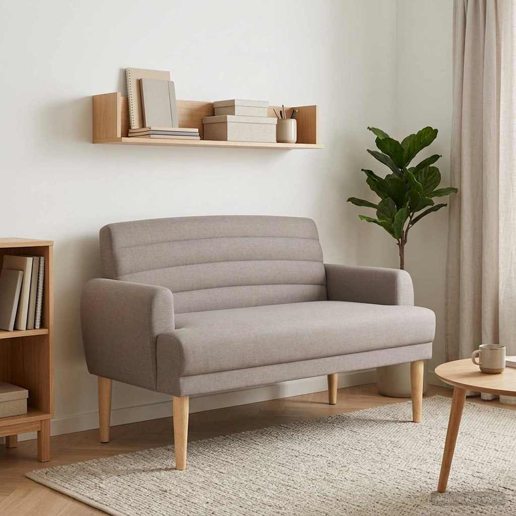 Minkštas kampas su mygtukų apmušalais Taupe 116 x 67 x 80 cm
