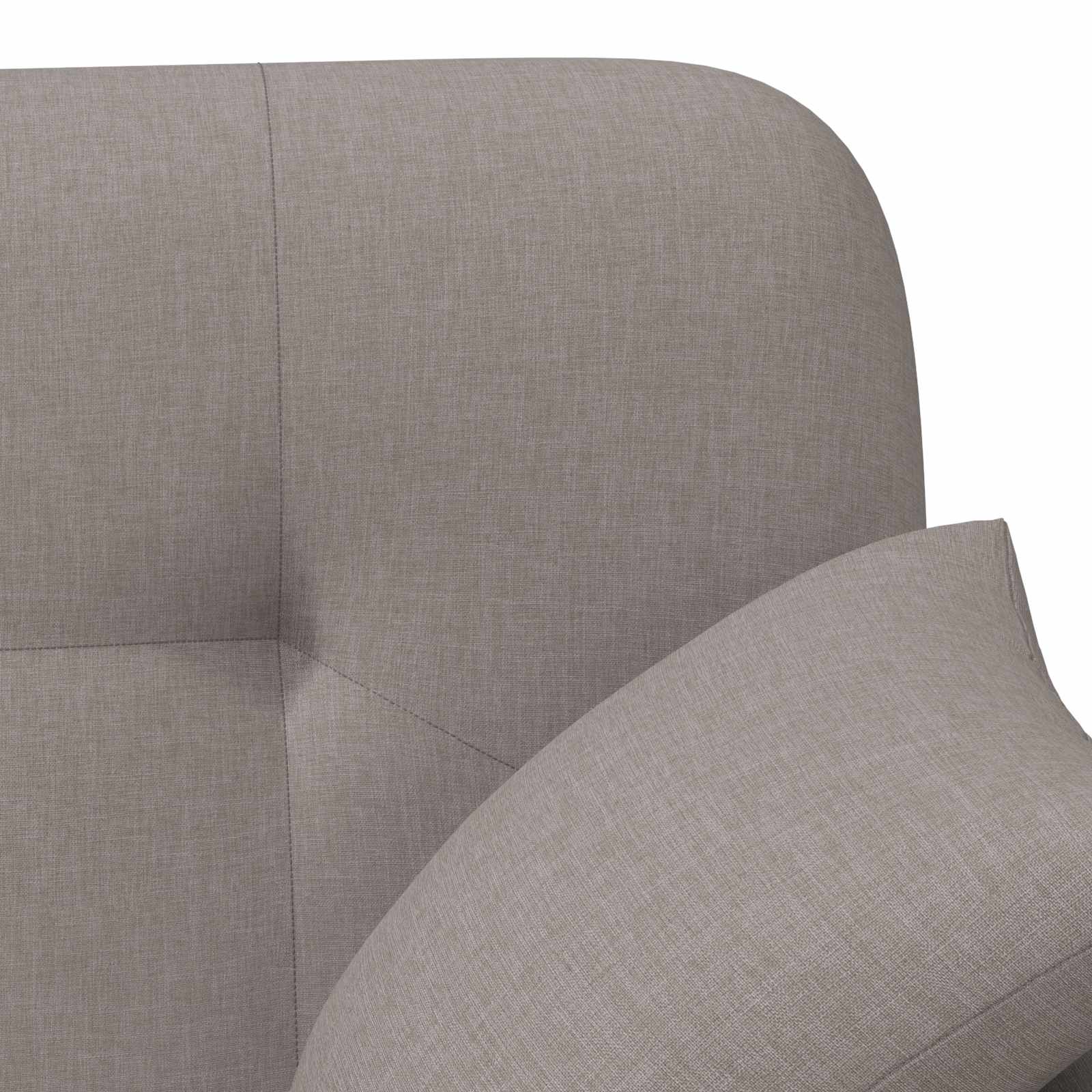 Minkštas kampas su mygtukų apmušalais Taupe 120 x 65 x 79 cm