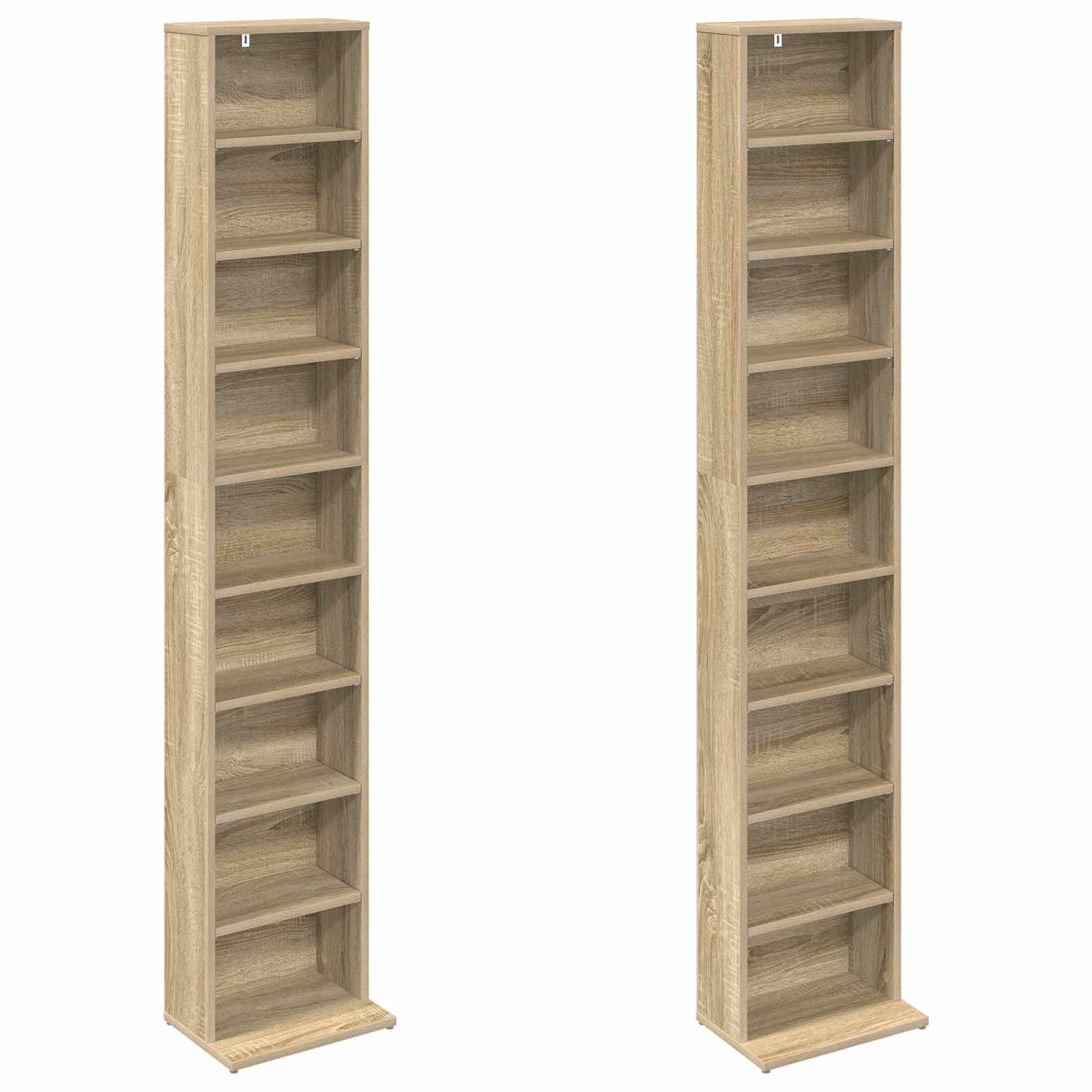 CD spinta 2 vnt. Sonoma ąžuolas 33 x 23,5 x 175 cm