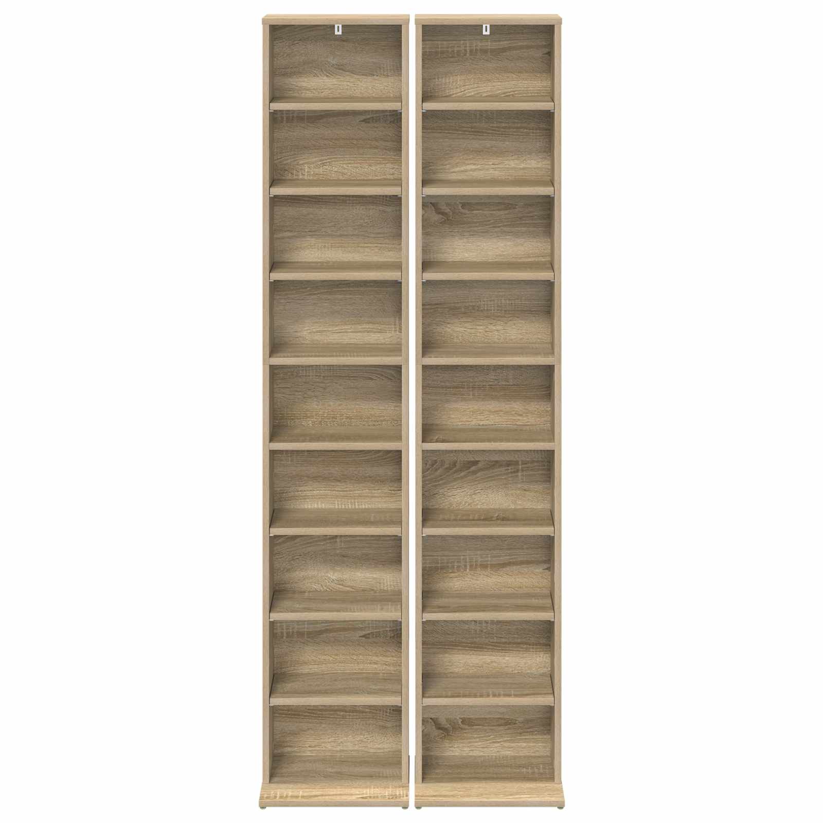 CD spinta 2 vnt. Sonoma ąžuolas 33 x 23,5 x 175 cm