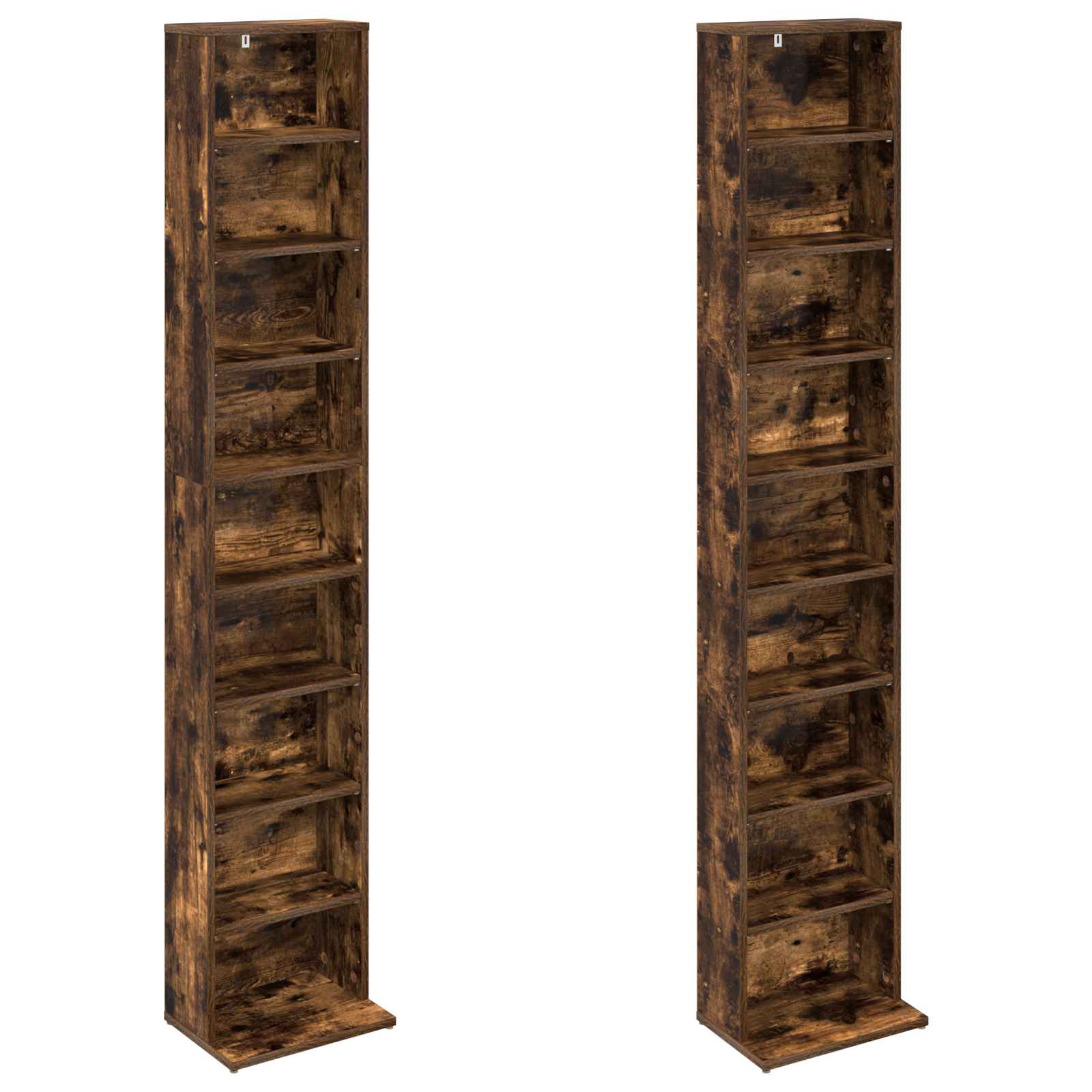 CD spinta 2 vnt. Dūminio ąžuolo 33 x 23,5 x 175 cm