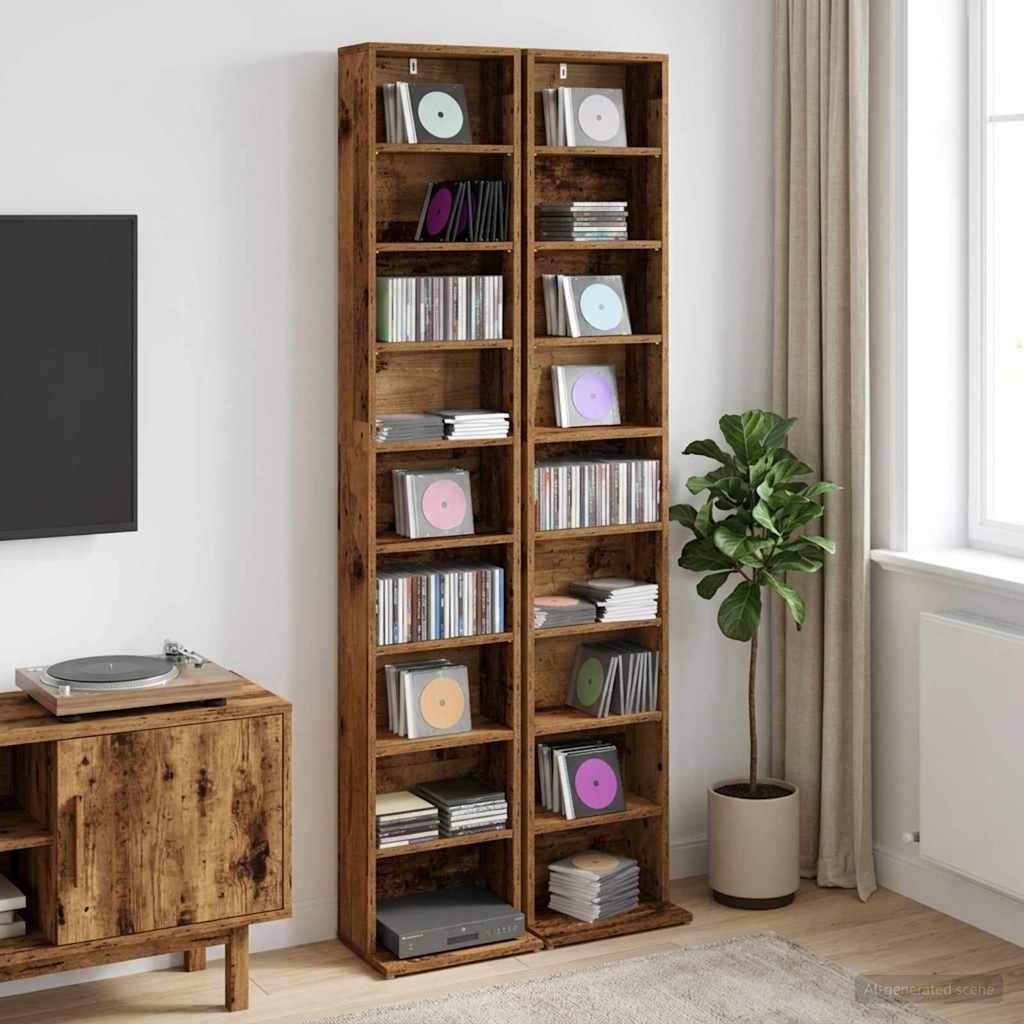 CD spinta 2 vnt. Sendintos medienos 33 x 23,5 x 175 cm