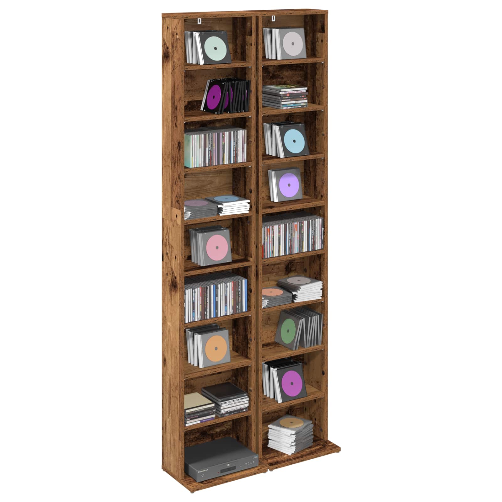 CD spinta 2 vnt. Sendintos medienos 33 x 23,5 x 175 cm