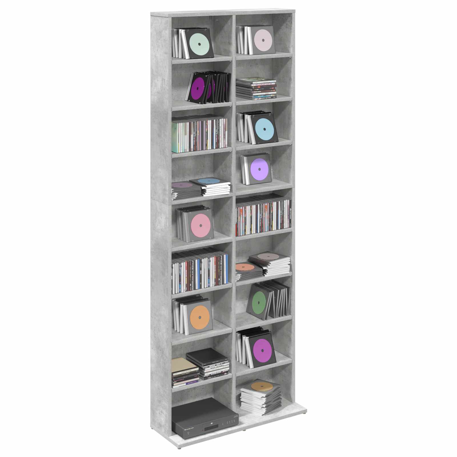 CD spinta Betono pilka 65 x 23,5 x 175 cm Apdirbta mediena