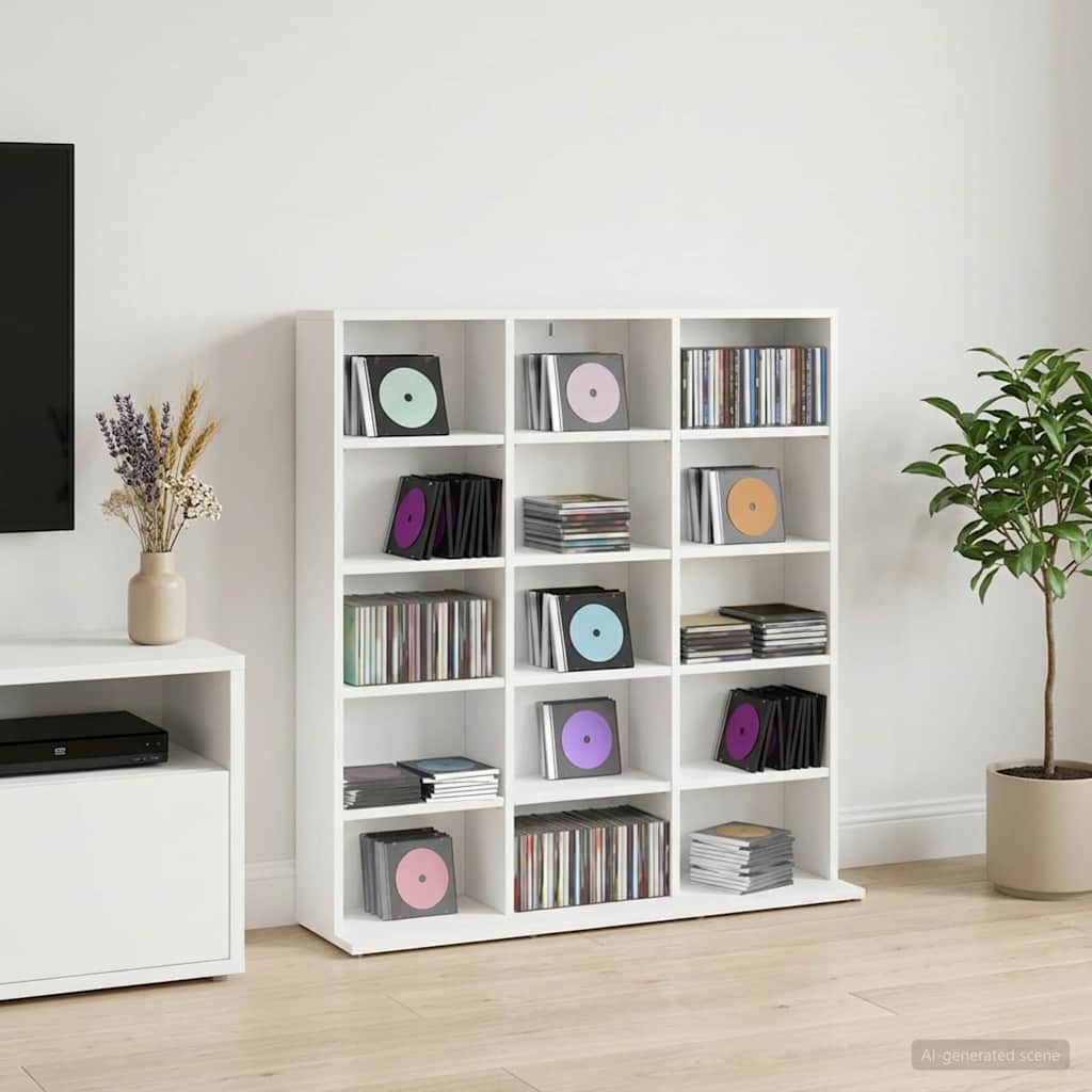 CD spinta Balta 96 x 23,5 x 97,5 cm Apdirbta mediena