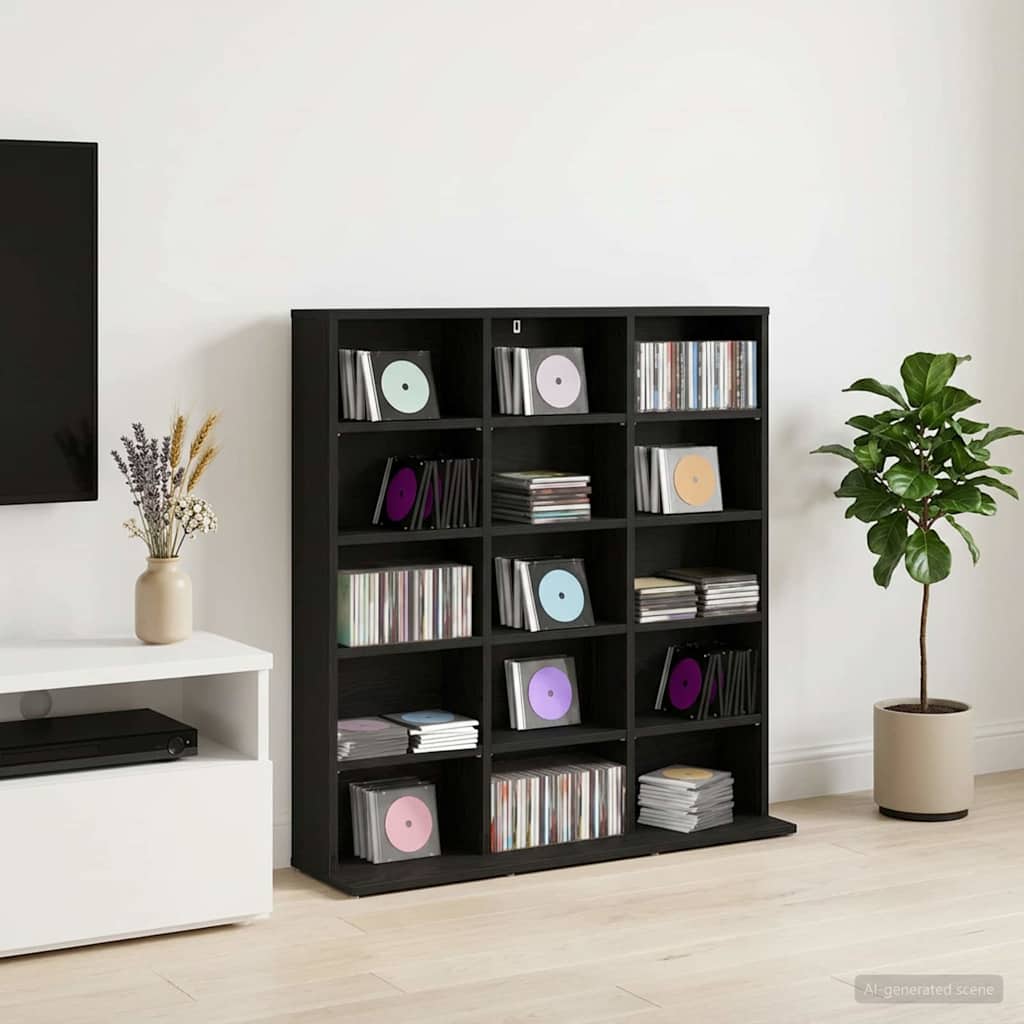 CD spinta Juodojo ąžuolo 96 x 23,5 x 97,5 cm Apdirbta mediena