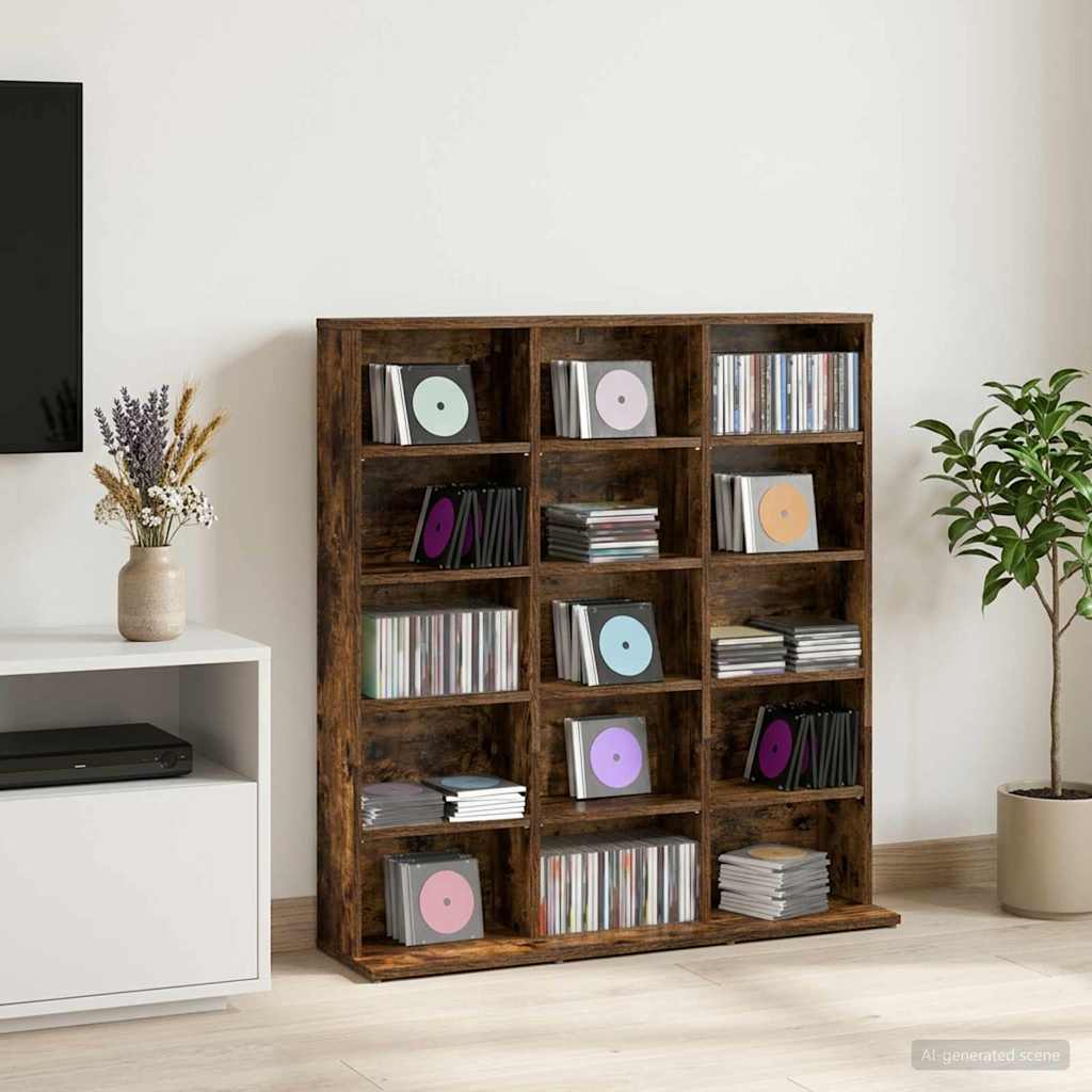 CD spinta Dūminio ąžuolo 96 x 23,5 x 97,5 cm Apdirbta mediena