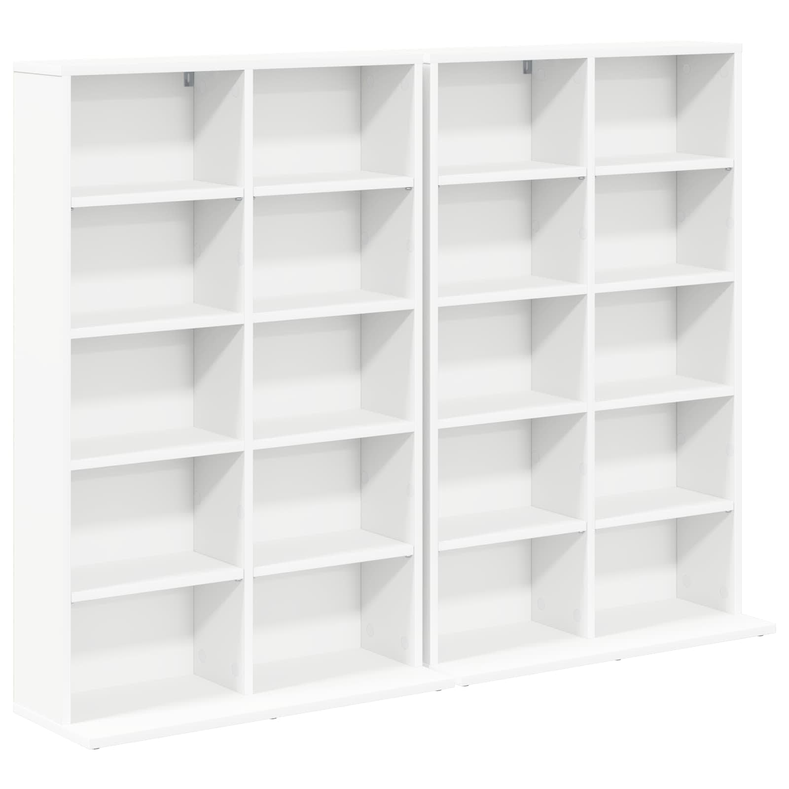 CD spinta 2 vnt. Balta 65 x 23,5 x 97,5 cm Apdirbta mediena