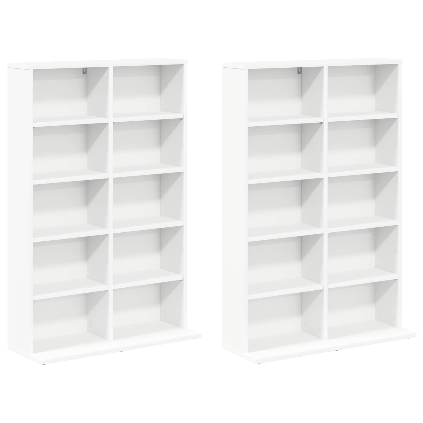 CD spinta 2 vnt. Balta 65 x 23,5 x 97,5 cm Apdirbta mediena