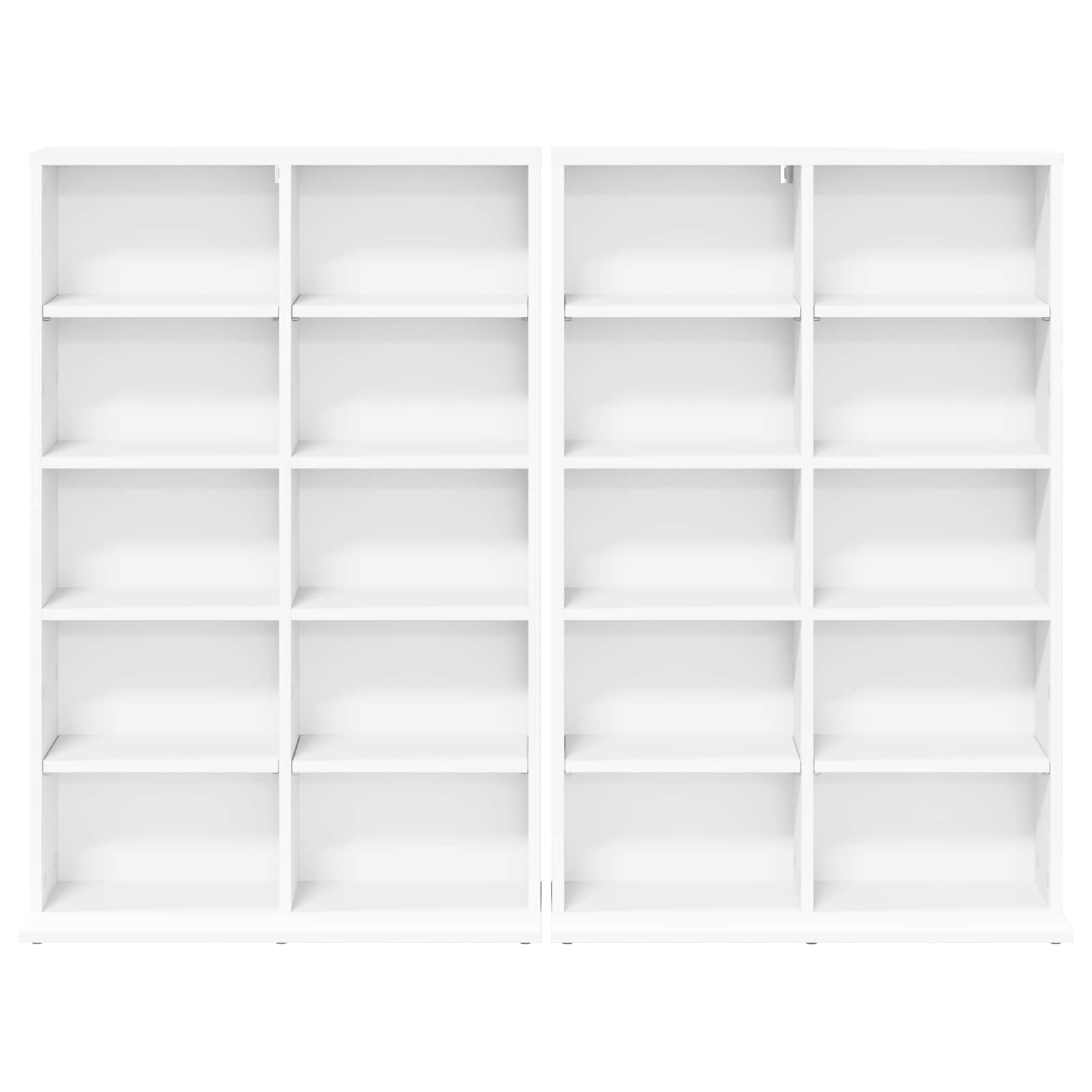 CD spinta 2 vnt. Balta 65 x 23,5 x 97,5 cm Apdirbta mediena