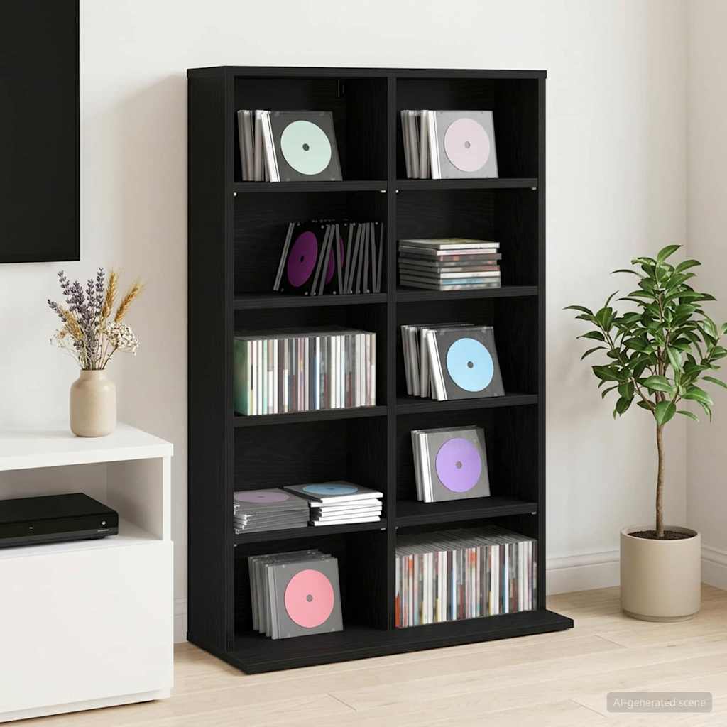 CD spinta Juodojo ąžuolo 65 x 23,5 x 97,5 cm Apdirbta mediena