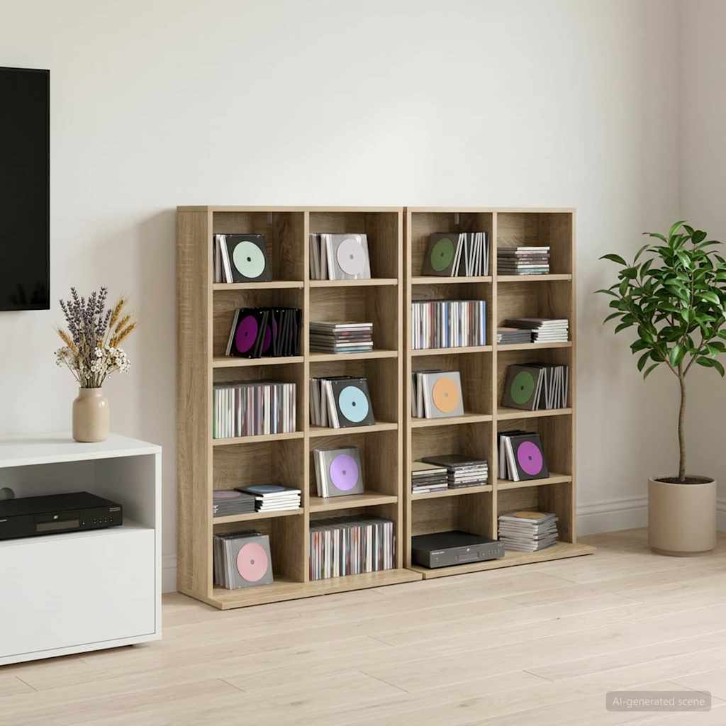 CD spinta 2 vnt. Sonoma ąžuolas 65 x 23,5 x 97,5 cm