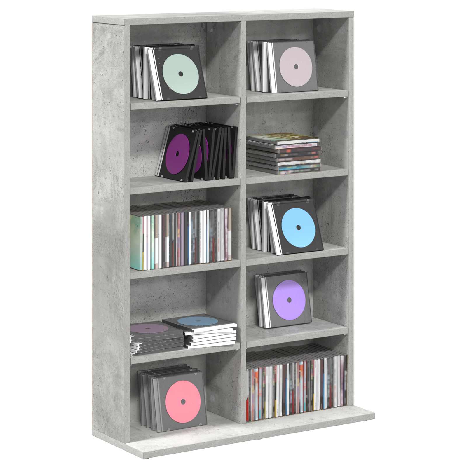 CD spinta Betono pilka 65 x 23,5 x 97,5 cm Apdirbta mediena