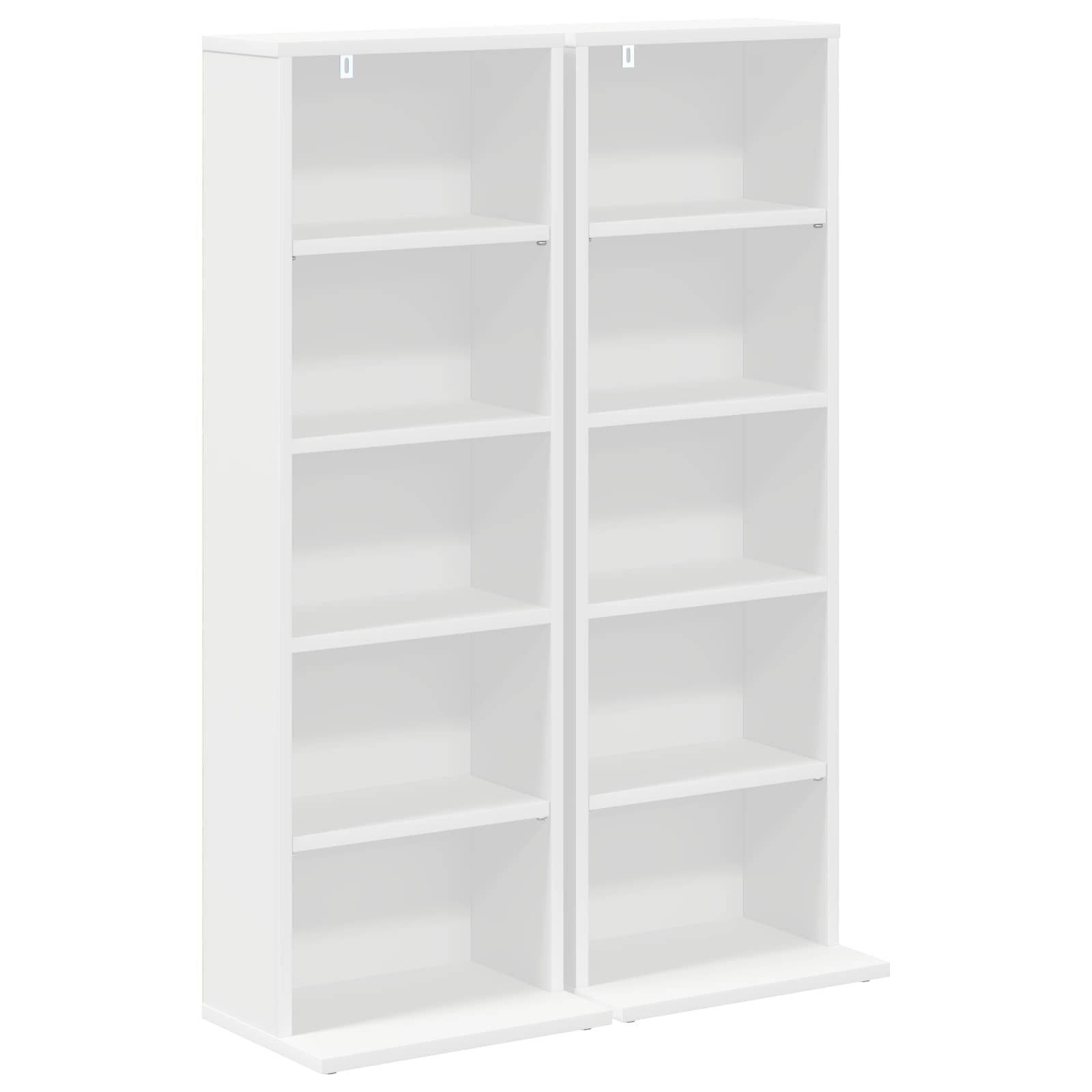 CD spinta 2 vnt. Balta 33 x 23,5 x 97,5 cm Apdirbta mediena