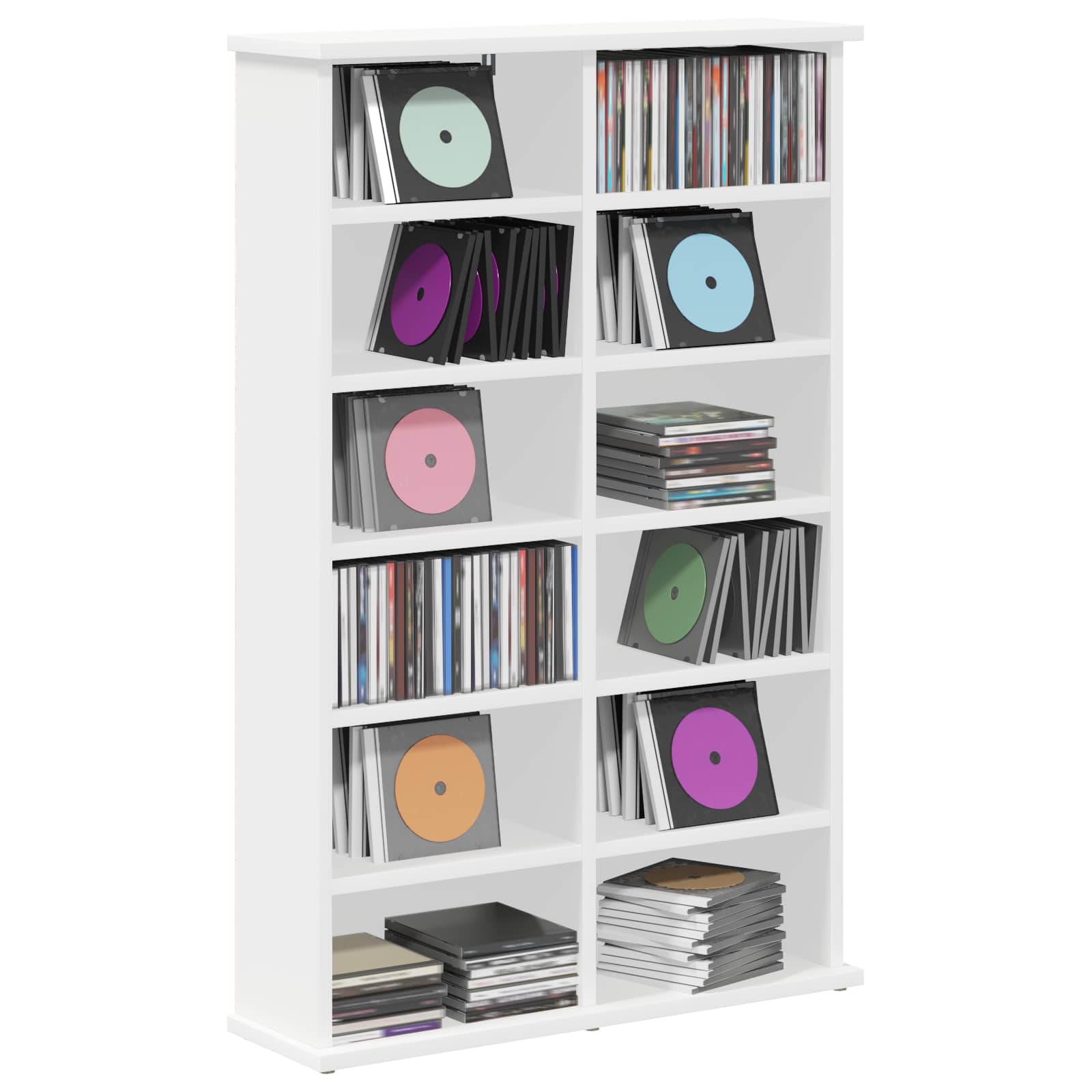 CD spinta Balta 60 x 17 x 92 cm Apdirbta mediena