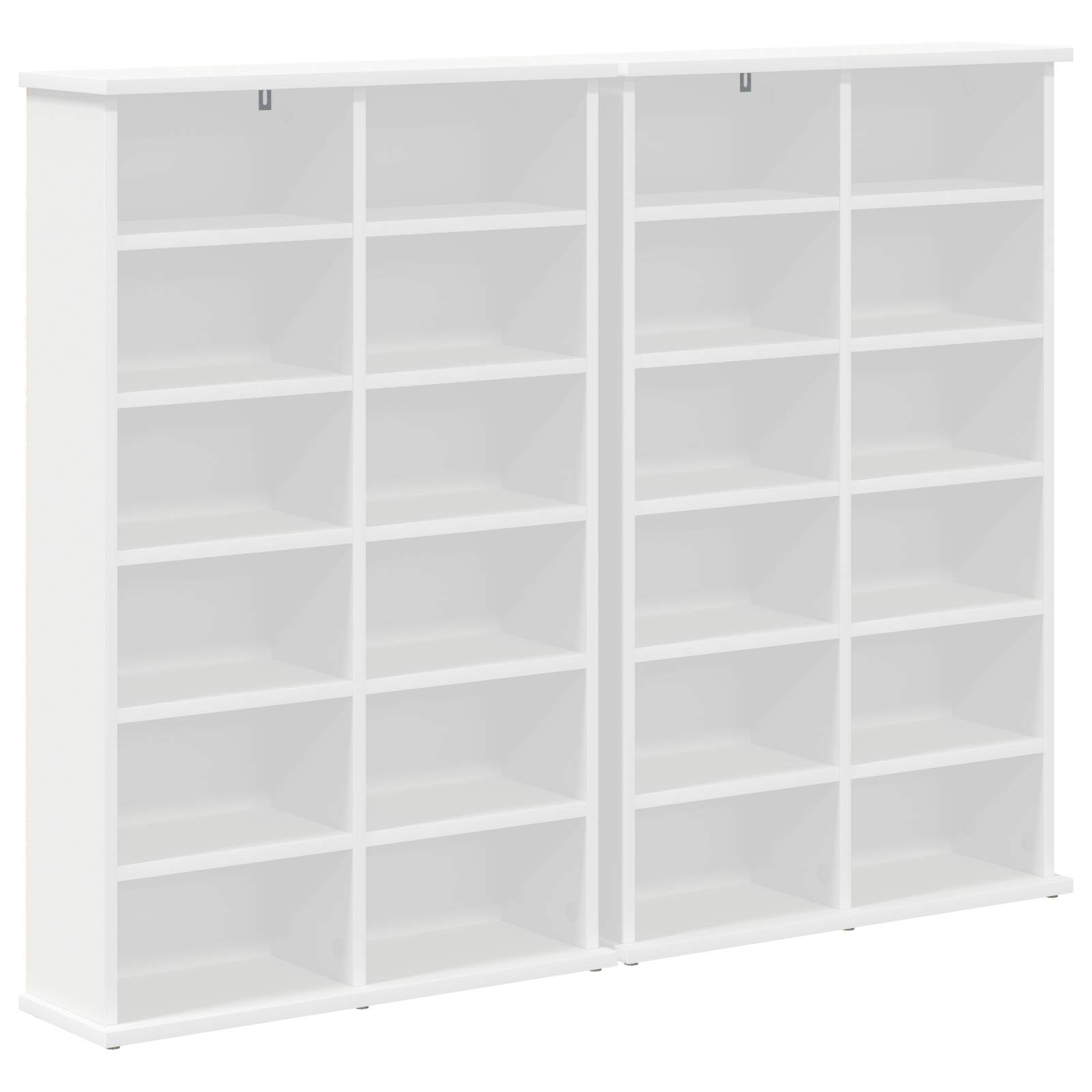 CD spinta 2 vnt. Balta 60 x 17 x 92 cm Apdirbta mediena