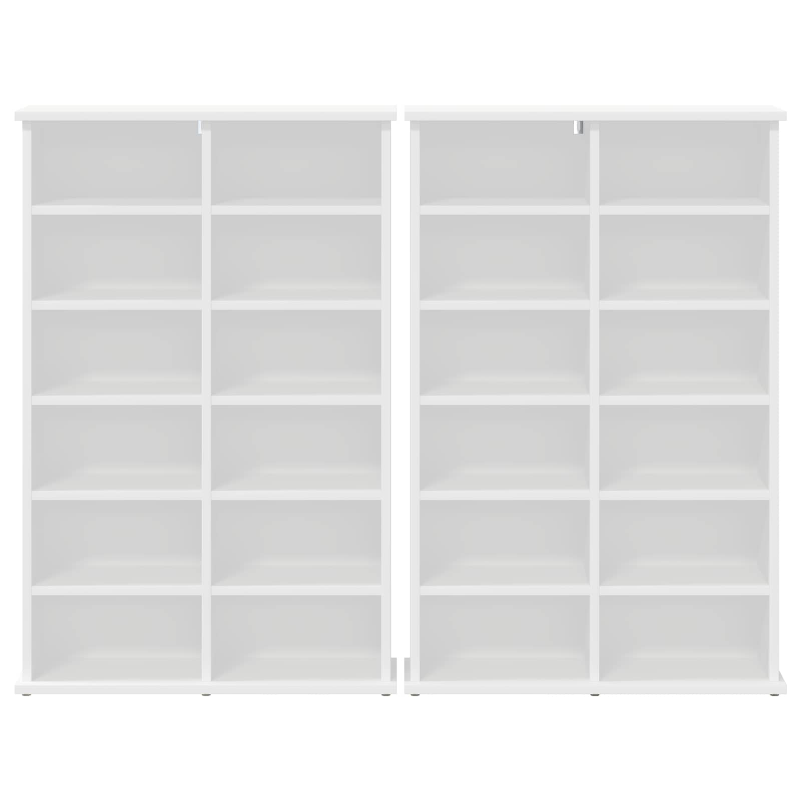 CD spinta 2 vnt. Balta 60 x 17 x 92 cm Apdirbta mediena